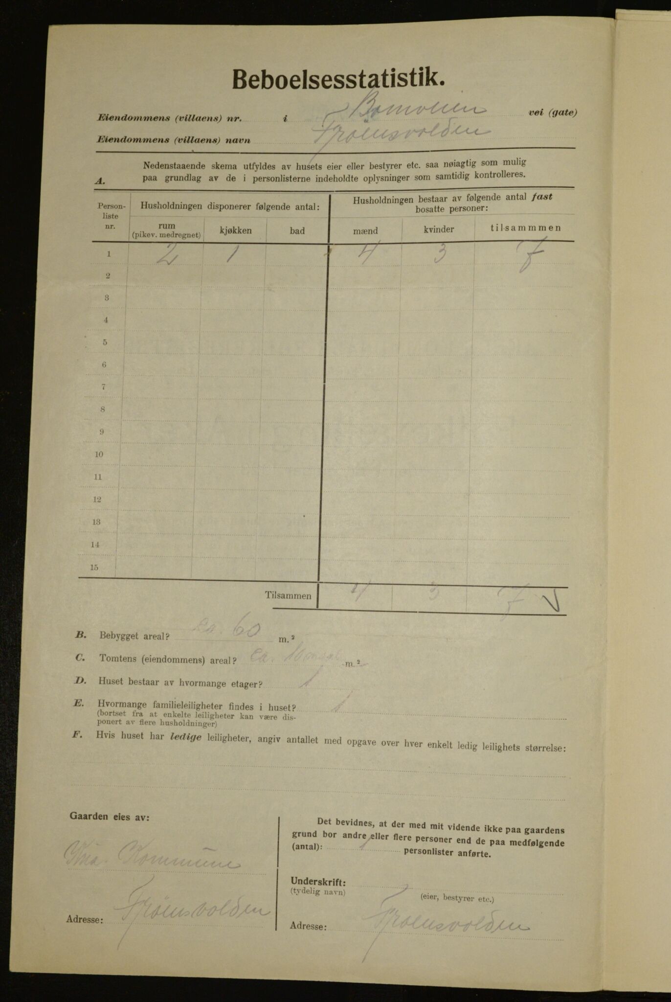 , Municipal Census 1923 for Aker, 1923, p. 8278