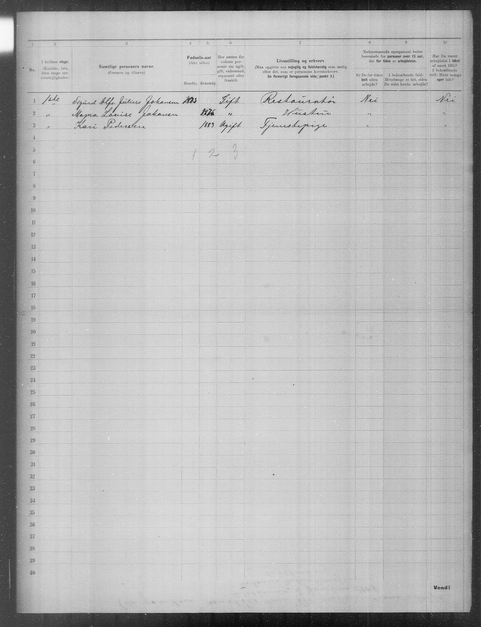 OBA, Municipal Census 1903 for Kristiania, 1903, p. 24577