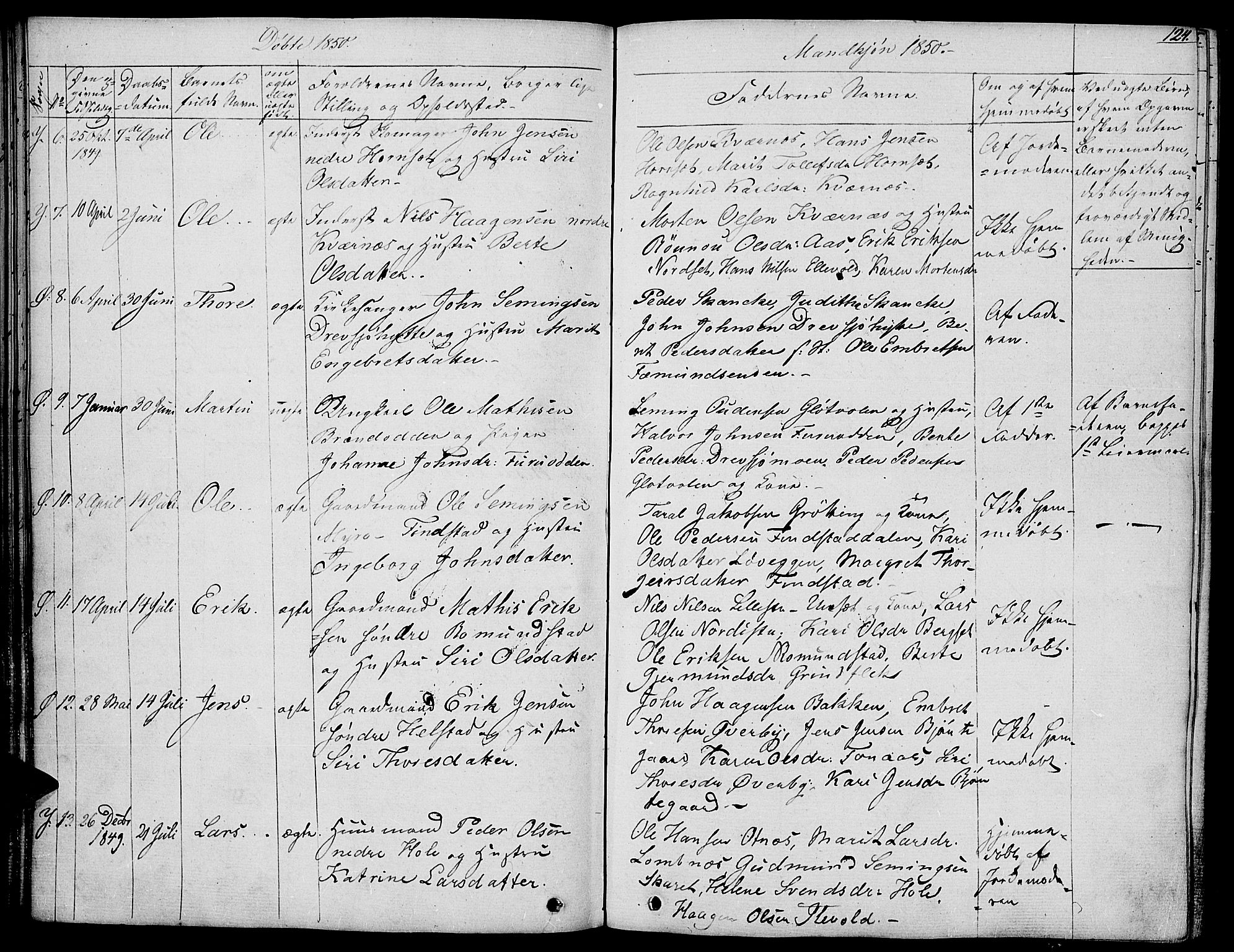 Rendalen prestekontor, AV/SAH-PREST-054/H/Ha/Haa/L0004: Parish register (official) no. 4, 1829-1852, p. 124