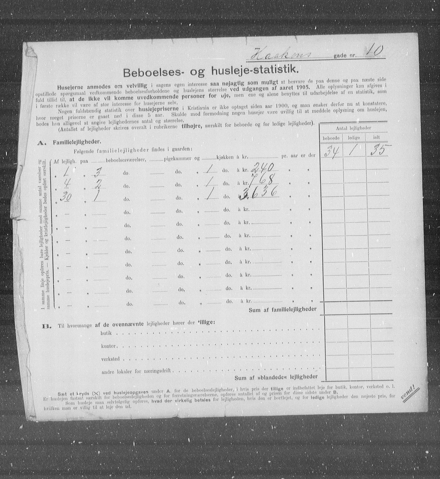 OBA, Municipal Census 1905 for Kristiania, 1905, p. 22529