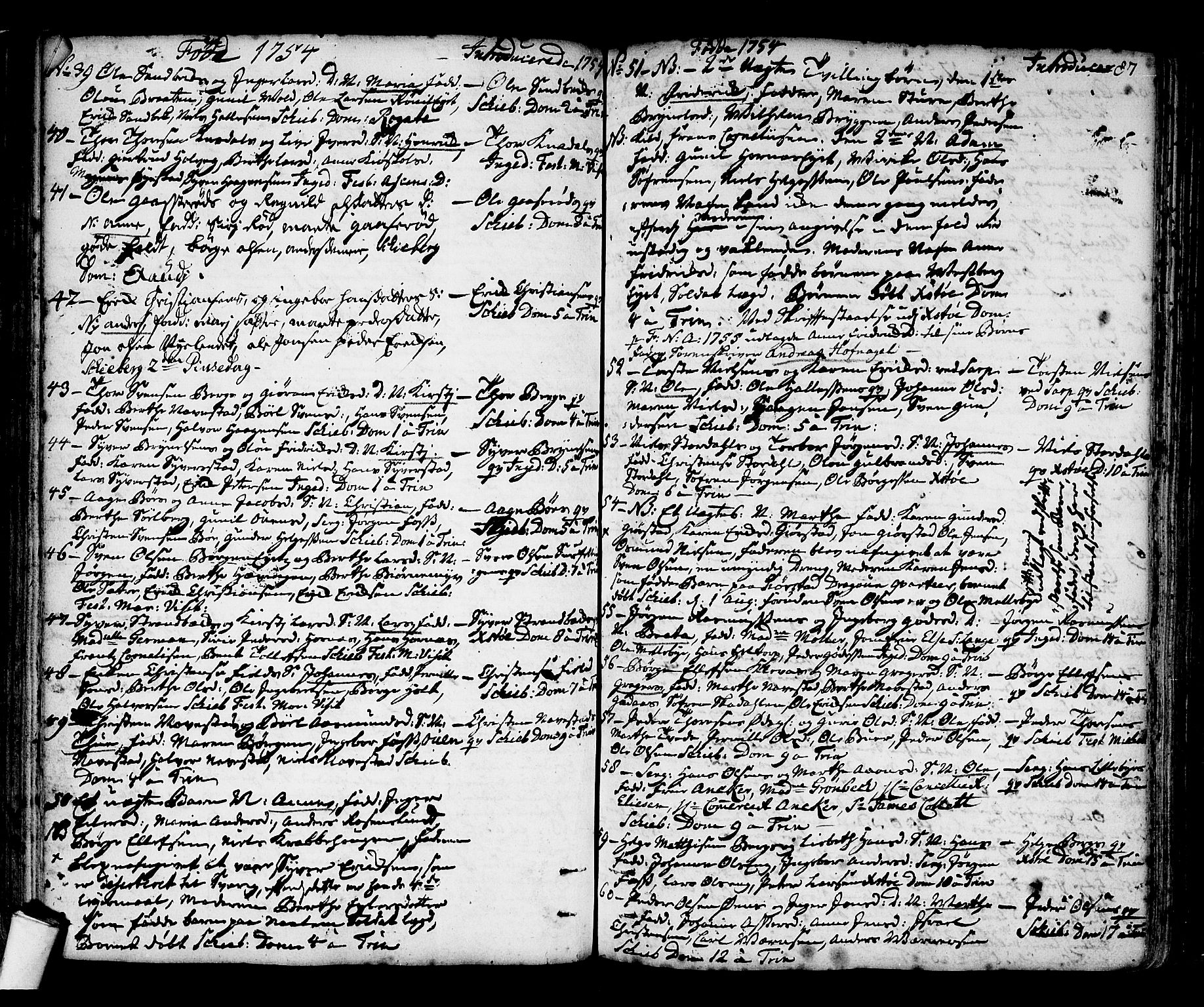 Skjeberg prestekontor Kirkebøker, AV/SAO-A-10923/F/Fa/L0002: Parish register (official) no. I 2, 1726-1791, p. 87