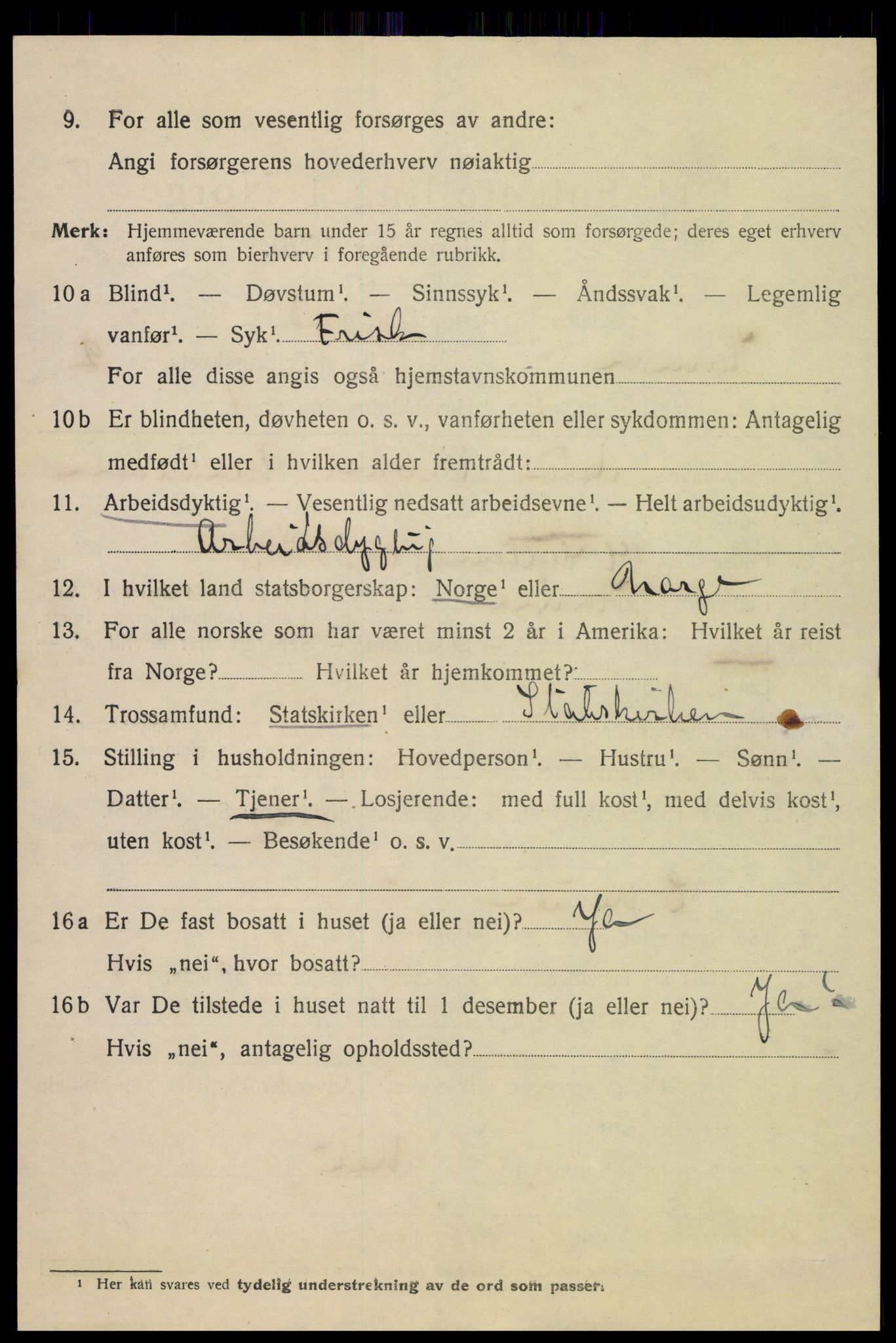 SAH, 1920 census for Hamar, 1920, p. 5762