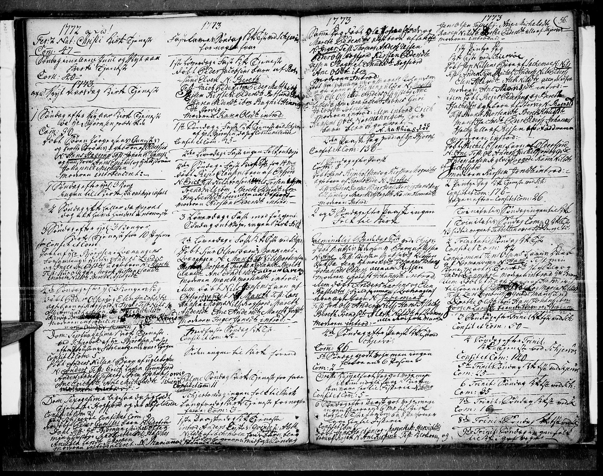 Skjervøy sokneprestkontor, SATØ/S-1300/H/Ha/Haa/L0001kirke: Parish register (official) no. 1, 1748-1780, p. 56