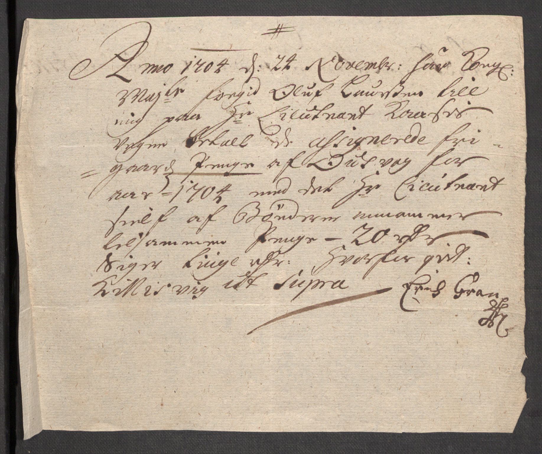 Rentekammeret inntil 1814, Reviderte regnskaper, Fogderegnskap, AV/RA-EA-4092/R48/L2982: Fogderegnskap Sunnhordland og Hardanger, 1704, p. 213