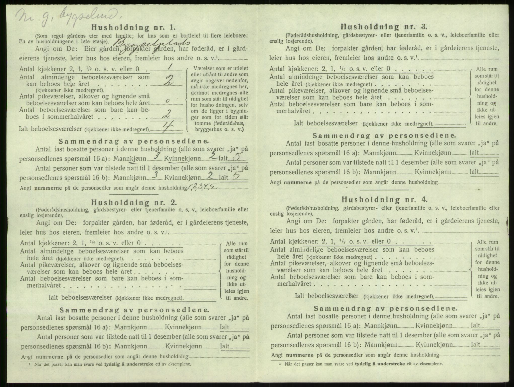 SAB, 1920 census for Lindås, 1920, p. 938