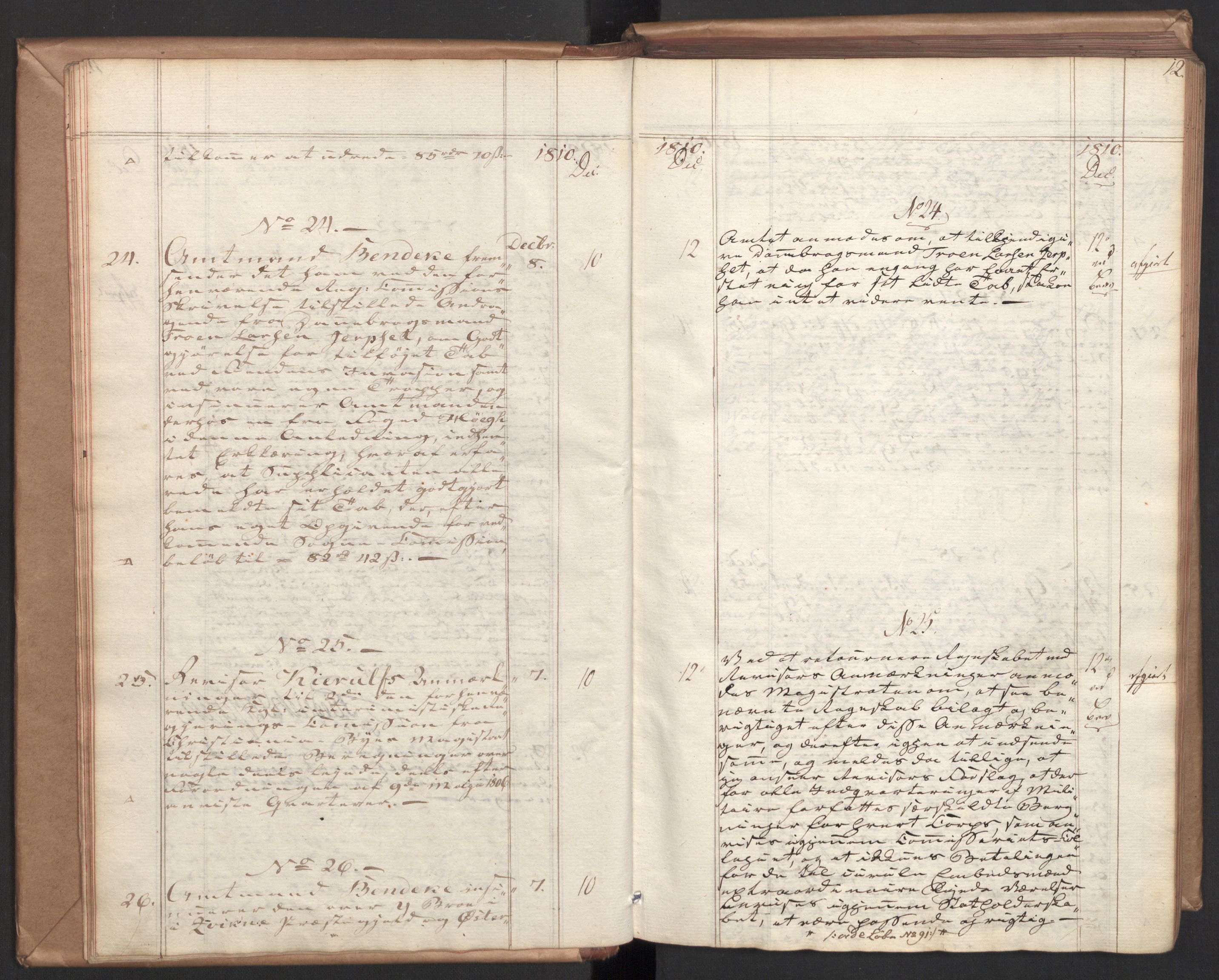 Stattholderembetet 1810-1814, 2. kontor (Kontor B), AV/RA-EA-5432/Ab/L0001: Referatprotokoll,  j.nr. 1-290,  l.nr. 1-347, 1810-1811, p. 11b-12a