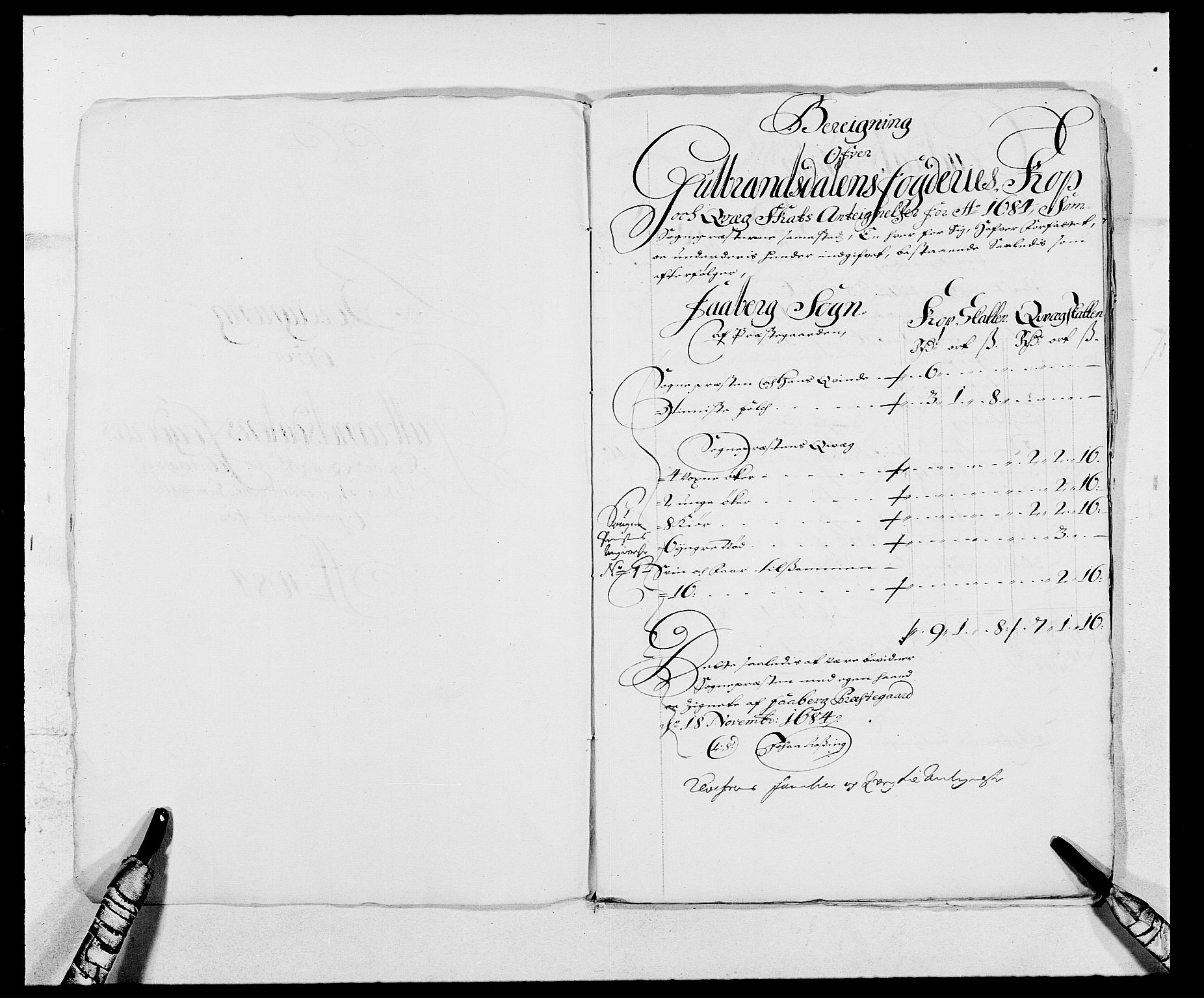 Rentekammeret inntil 1814, Reviderte regnskaper, Fogderegnskap, RA/EA-4092/R17/L1159: Fogderegnskap Gudbrandsdal, 1682-1689, p. 36