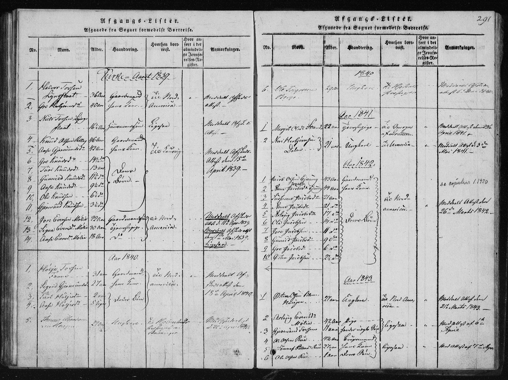 Tinn kirkebøker, SAKO/A-308/F/Fb/L0001: Parish register (official) no. II 1, 1815-1843, p. 291