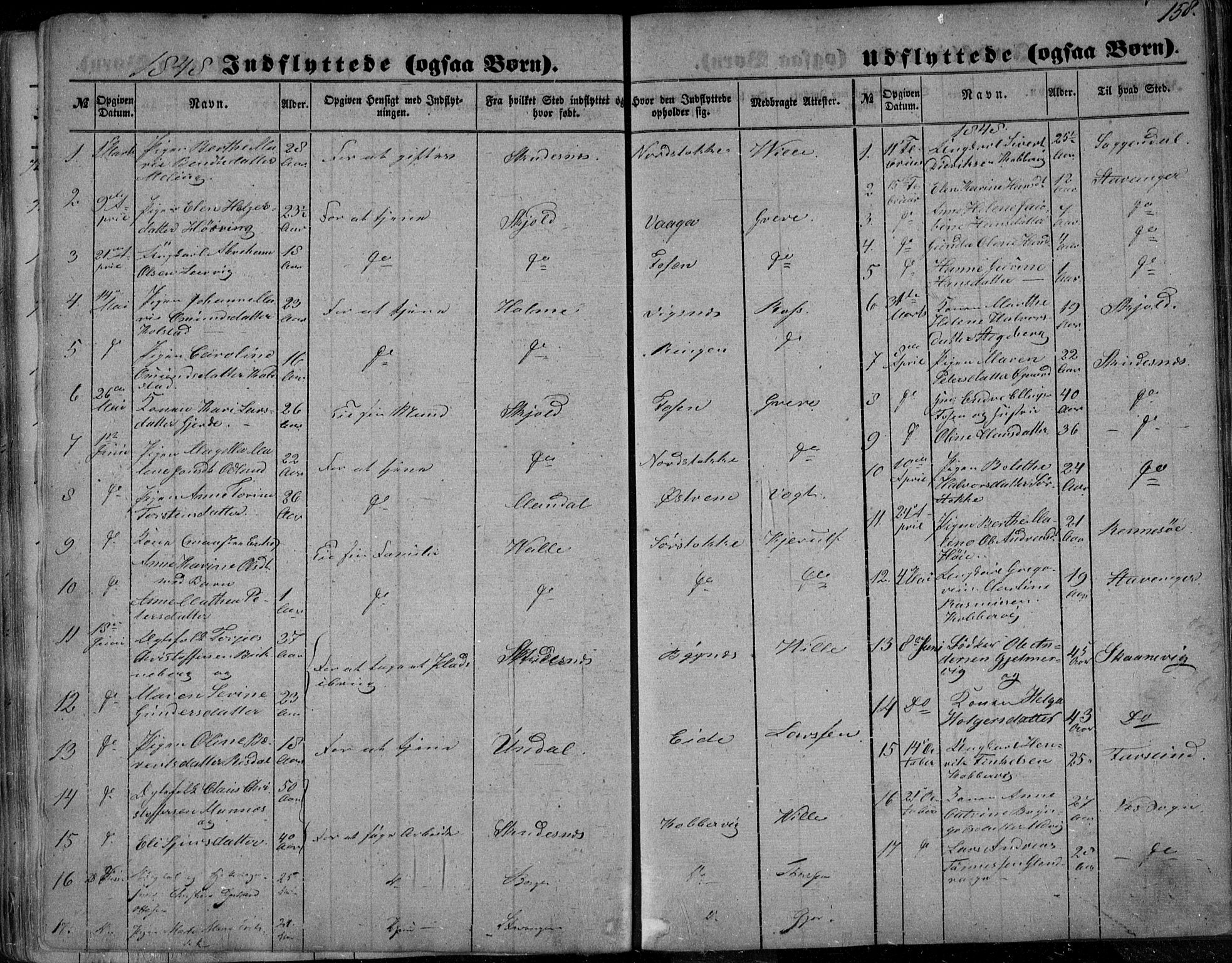 Avaldsnes sokneprestkontor, SAST/A -101851/H/Ha/Haa/L0008: Parish register (official) no. A 8, 1847-1857, p. 158