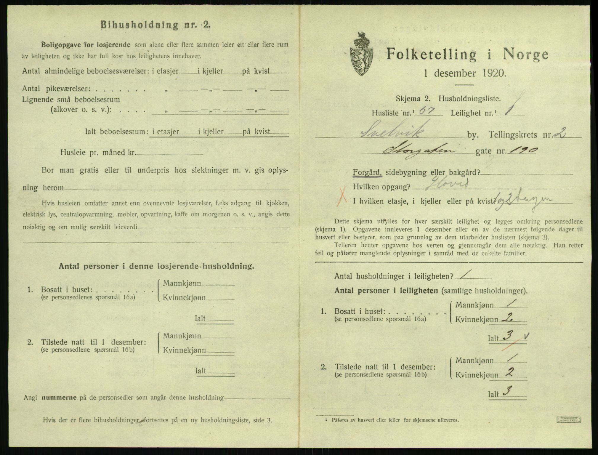 SAKO, 1920 census for Svelvik, 1920, p. 1011