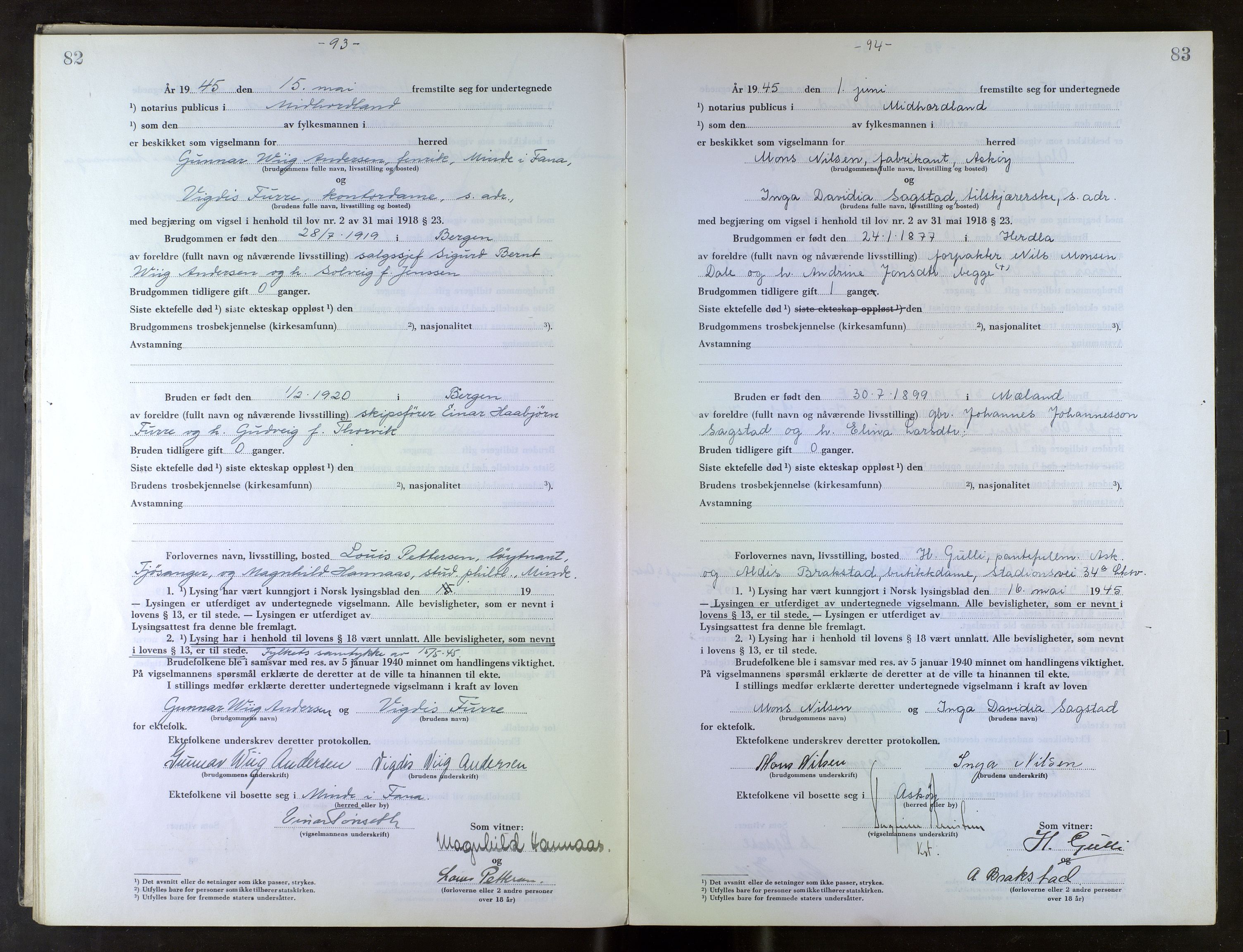 Midhordland sorenskriveri, AV/SAB-A-3001/1/M/Mc/Mca/L0007: Notarialbilag. Vigselbøker, 1945-1948, p. 82-83
