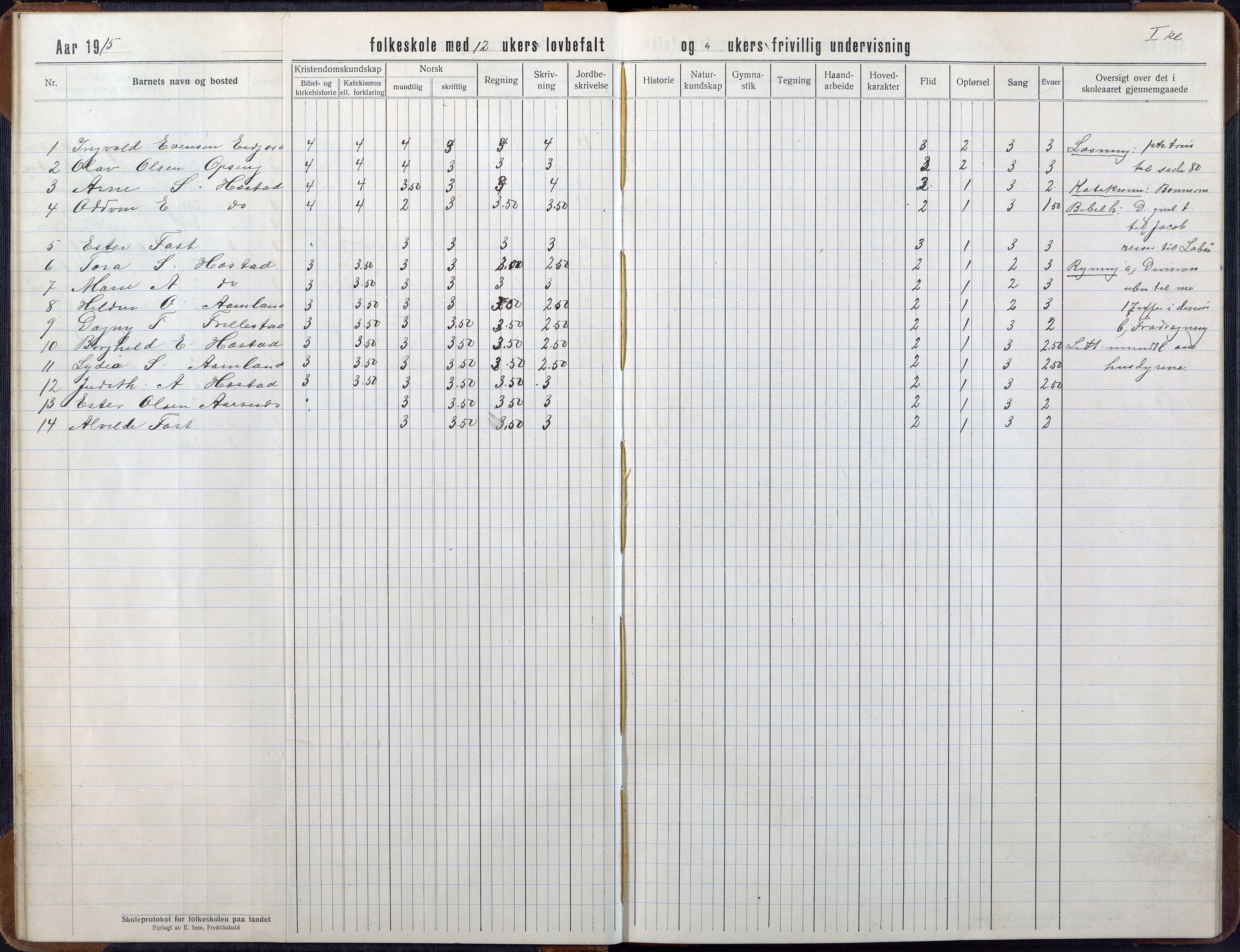 Høvåg kommune, AAKS/KA0927-PK/2/2/L0056: Kvåse, Sevik, Hæstad og Ytre Årsnes - Skoleprotokoll (Sevik, Hæstad), 1914-1944