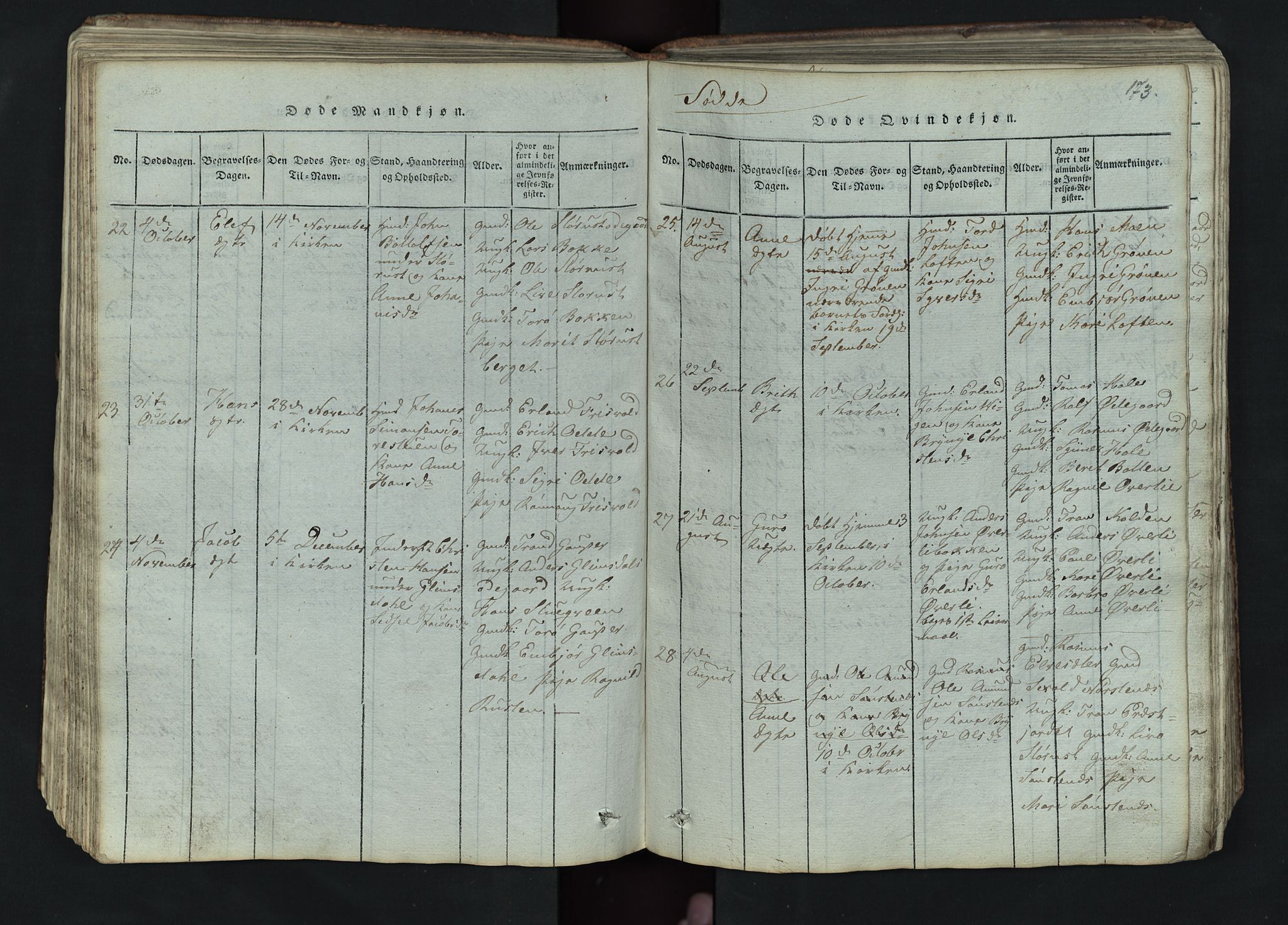 Lom prestekontor, AV/SAH-PREST-070/L/L0002: Parish register (copy) no. 2, 1815-1844, p. 173