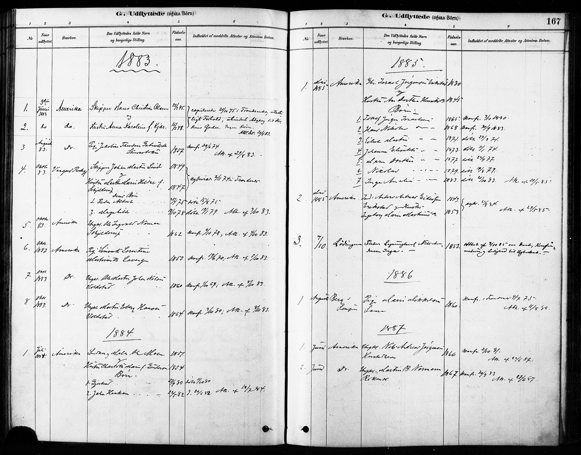 Trondenes sokneprestkontor, SATØ/S-1319/H/Ha/L0015kirke: Parish register (official) no. 15, 1878-1889, p. 167