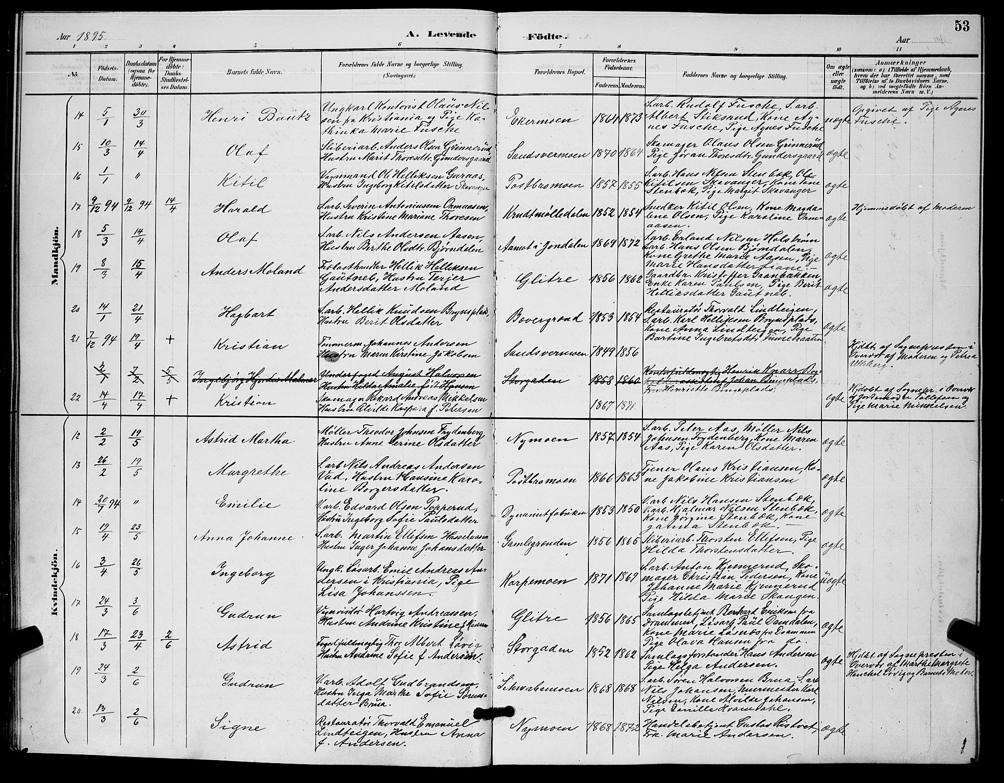 Kongsberg kirkebøker, AV/SAKO-A-22/G/Ga/L0006: Parish register (copy) no. 6, 1890-1901, p. 53