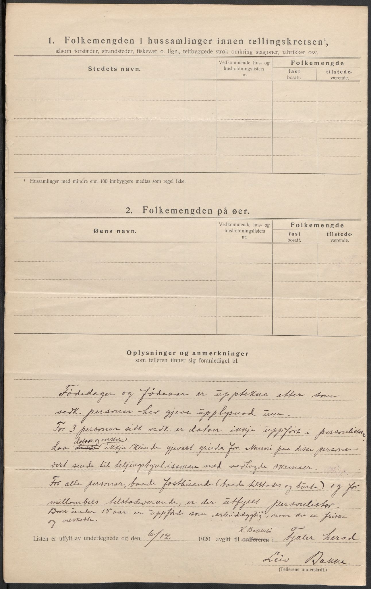 SAB, 1920 census for Fjaler, 1920, p. 11