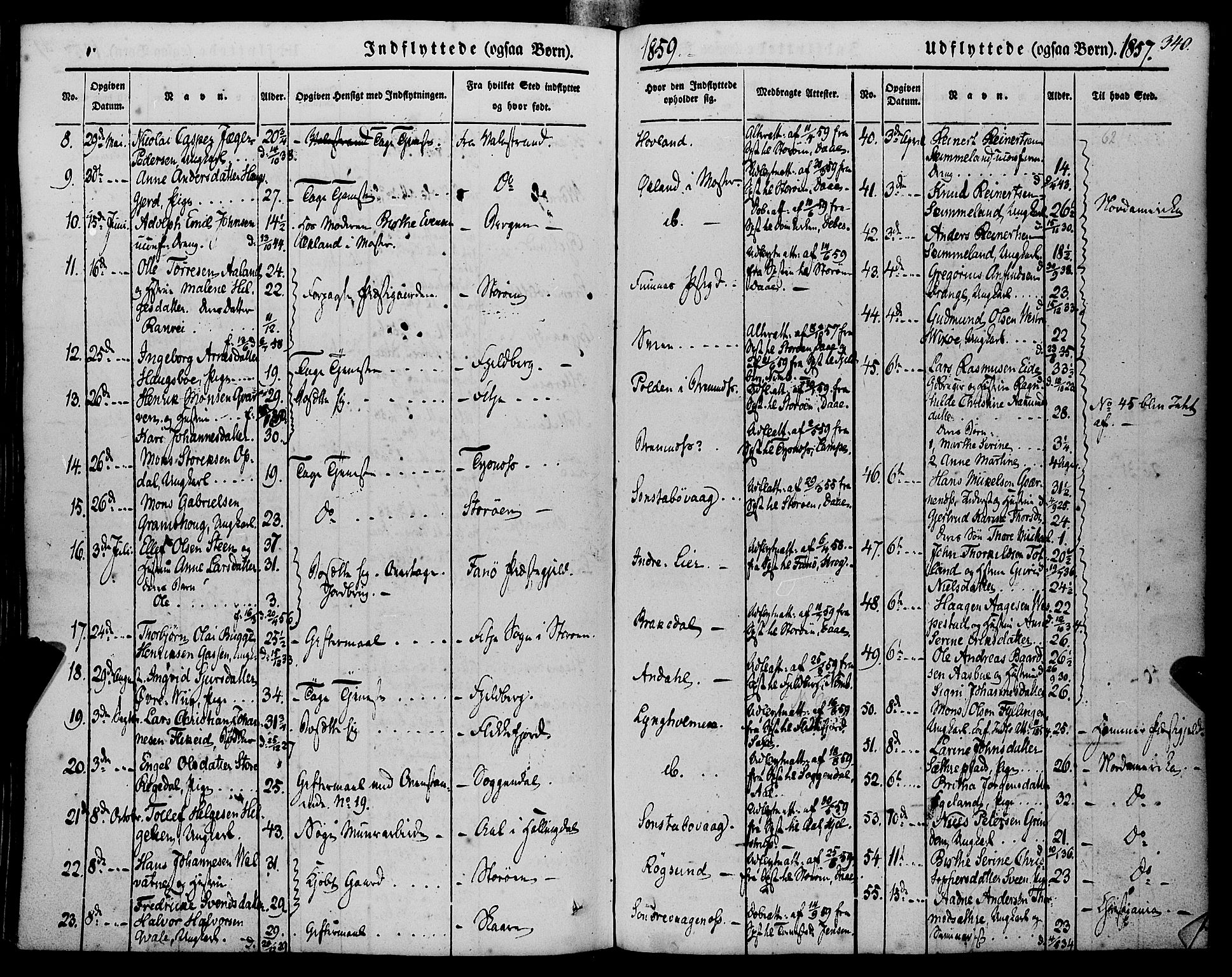 Finnås sokneprestembete, SAB/A-99925/H/Ha/Haa/Haaa/L0007: Parish register (official) no. A 7, 1850-1862, p. 340