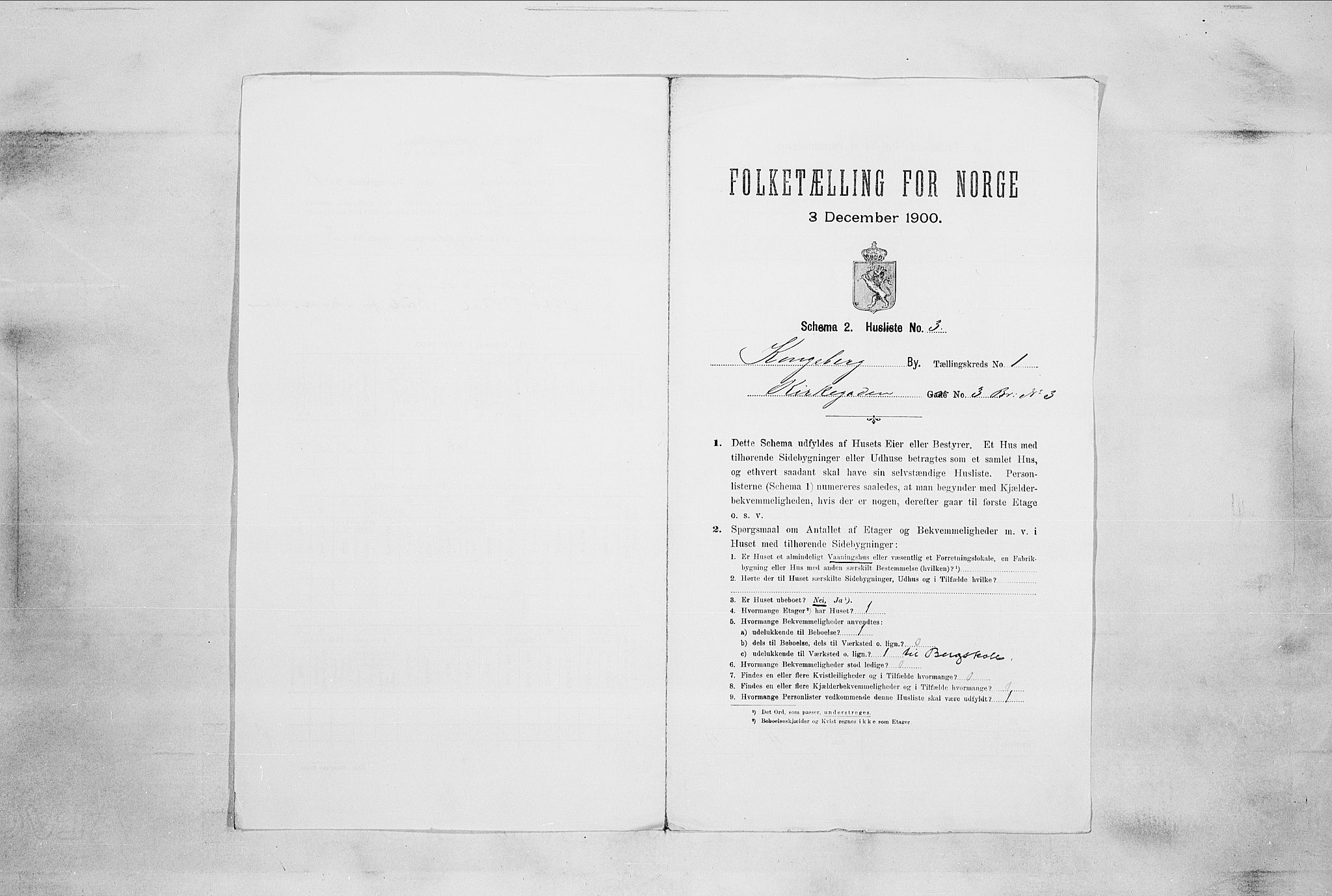 RA, 1900 census for Kongsberg, 1900, p. 56