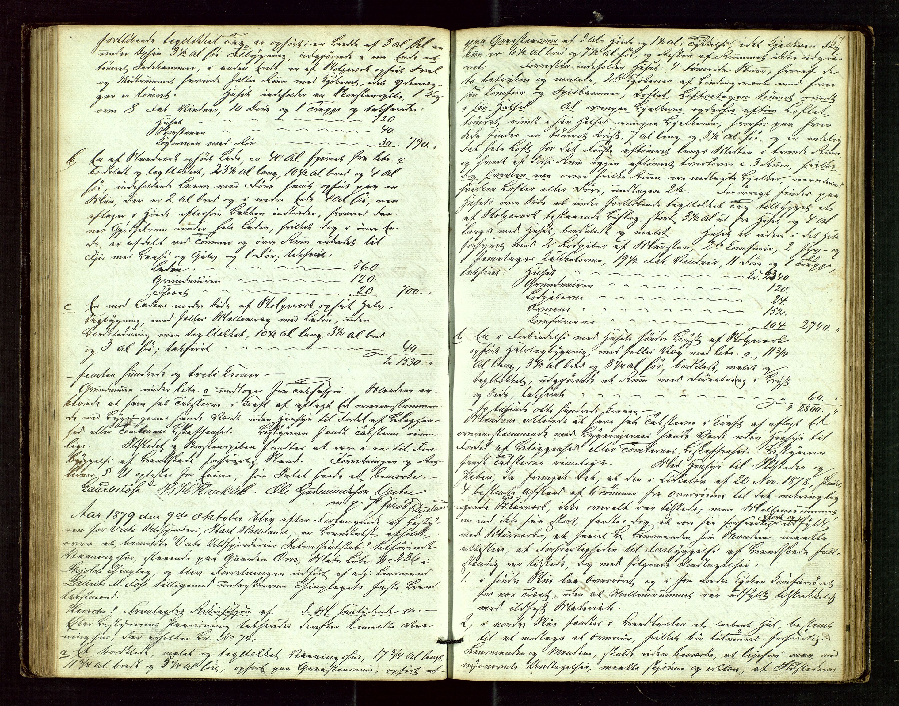 Skjold lensmannskontor, AV/SAST-A-100182/Goa/L0001: "Brandtaxations-Protocol for Skjold Thinglaug i Ryfylke", 1853-1890, p. 66b-67a