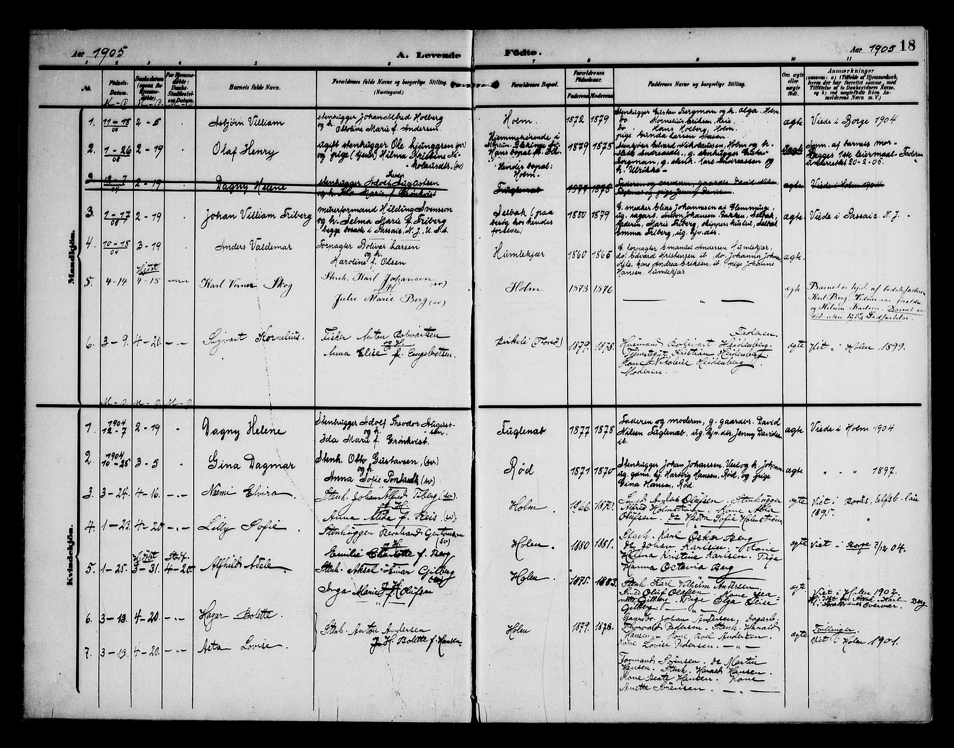 Borge prestekontor Kirkebøker, AV/SAO-A-10903/F/Fb/L0004: Parish register (official) no. II 4, 1902-1914, p. 18