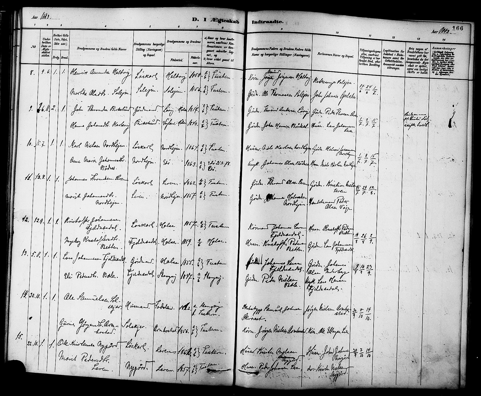 Ministerialprotokoller, klokkerbøker og fødselsregistre - Møre og Romsdal, AV/SAT-A-1454/577/L0896: Parish register (official) no. 577A03, 1880-1898, p. 166