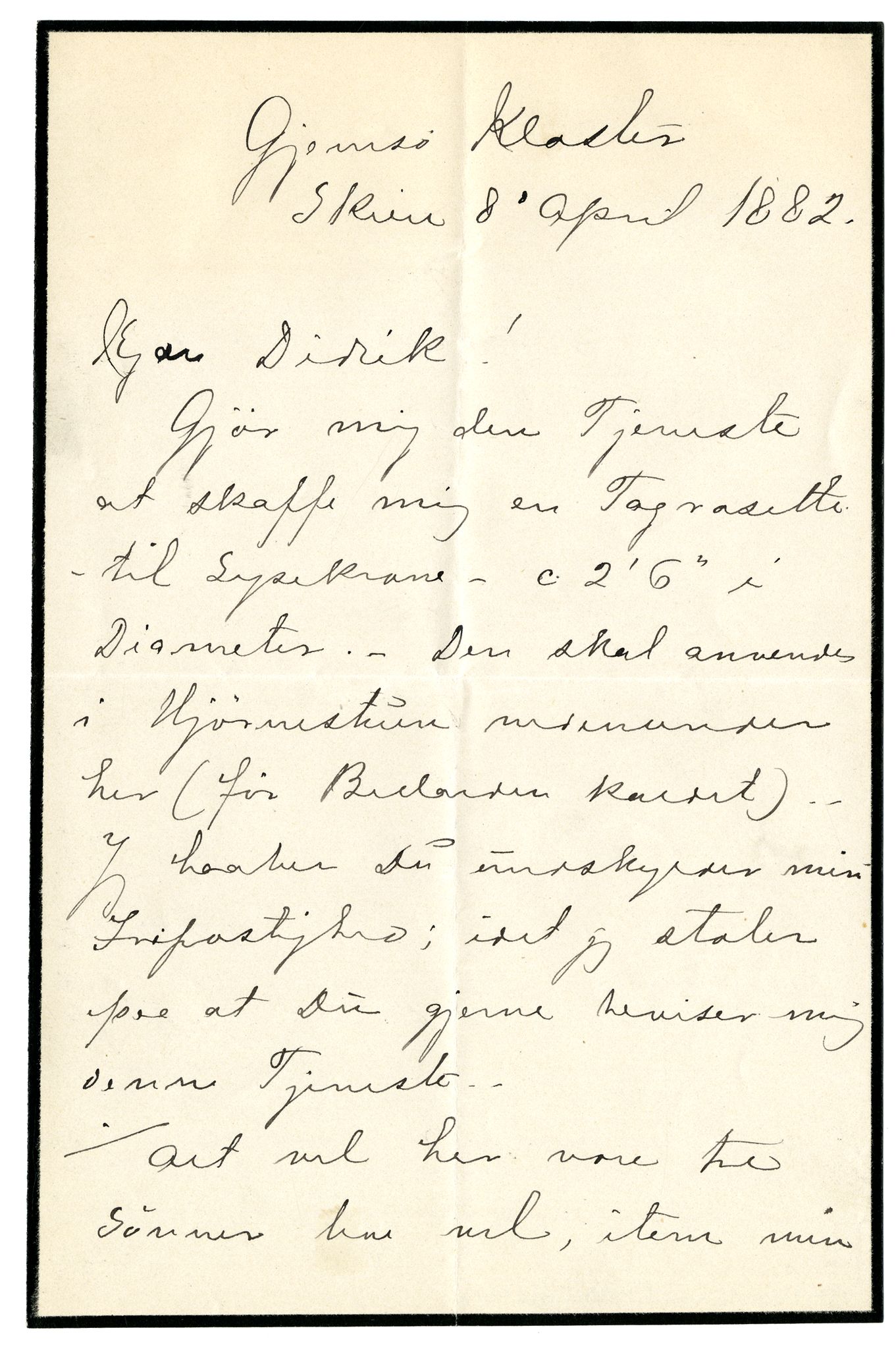 Diderik Maria Aalls brevsamling, NF/Ark-1023/F/L0002: D.M. Aalls brevsamling. B - C, 1799-1889, p. 286