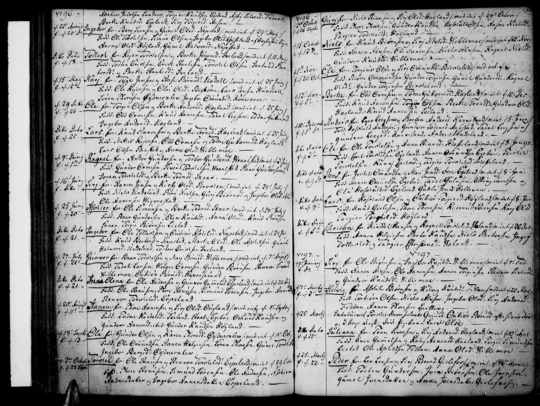 Sør-Audnedal sokneprestkontor, SAK/1111-0039/F/Fa/Fab/L0002: Parish register (official) no. A 2 /4, 1768-1814, p. 213