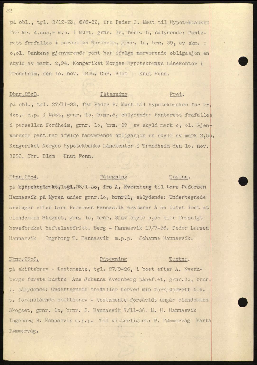 Nordmøre sorenskriveri, AV/SAT-A-4132/1/2/2Ca: Mortgage book no. C80, 1936-1939, Diary no: : 2503/1936