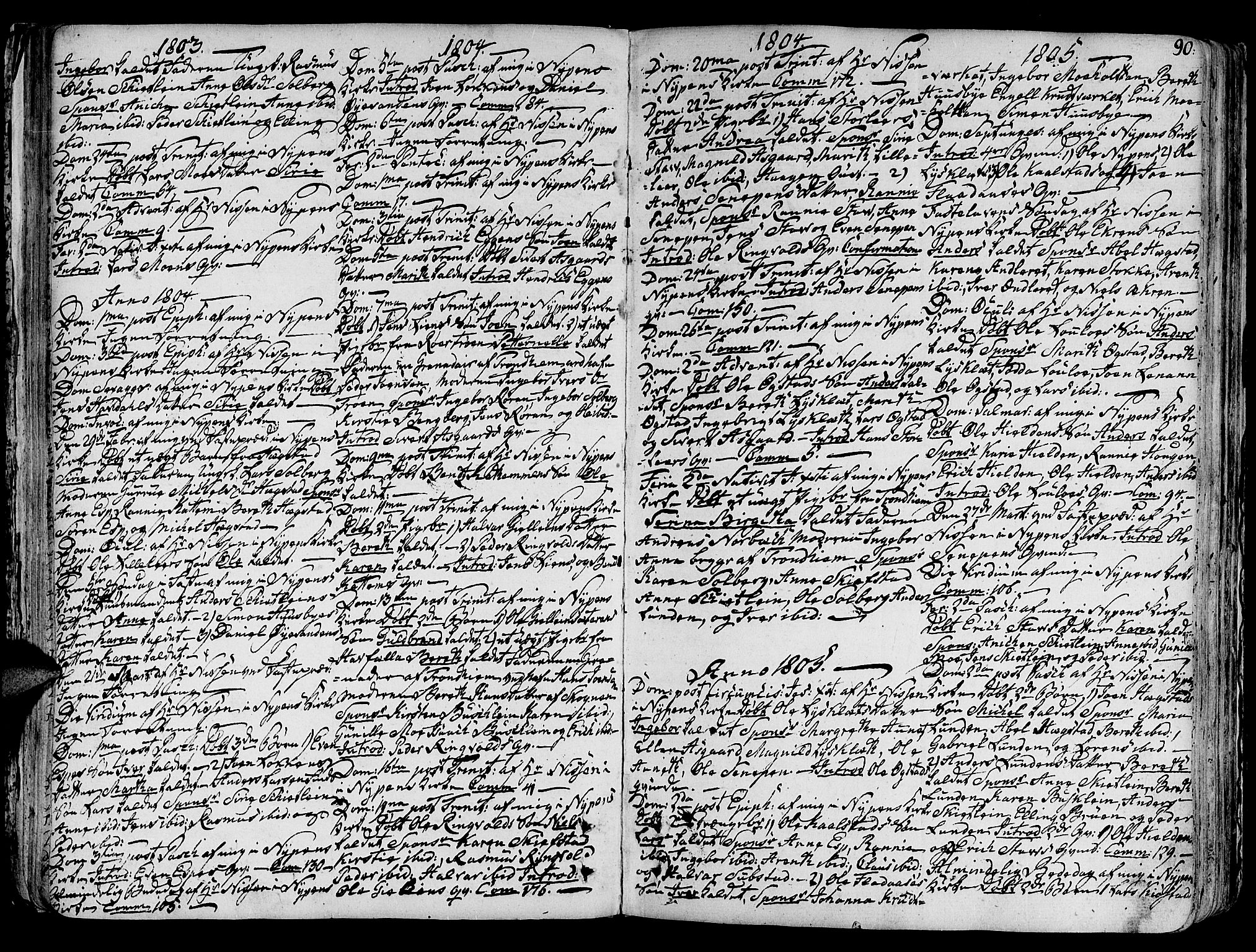 Ministerialprotokoller, klokkerbøker og fødselsregistre - Sør-Trøndelag, SAT/A-1456/691/L1063: Parish register (official) no. 691A02 /3, 1768-1815, p. 90