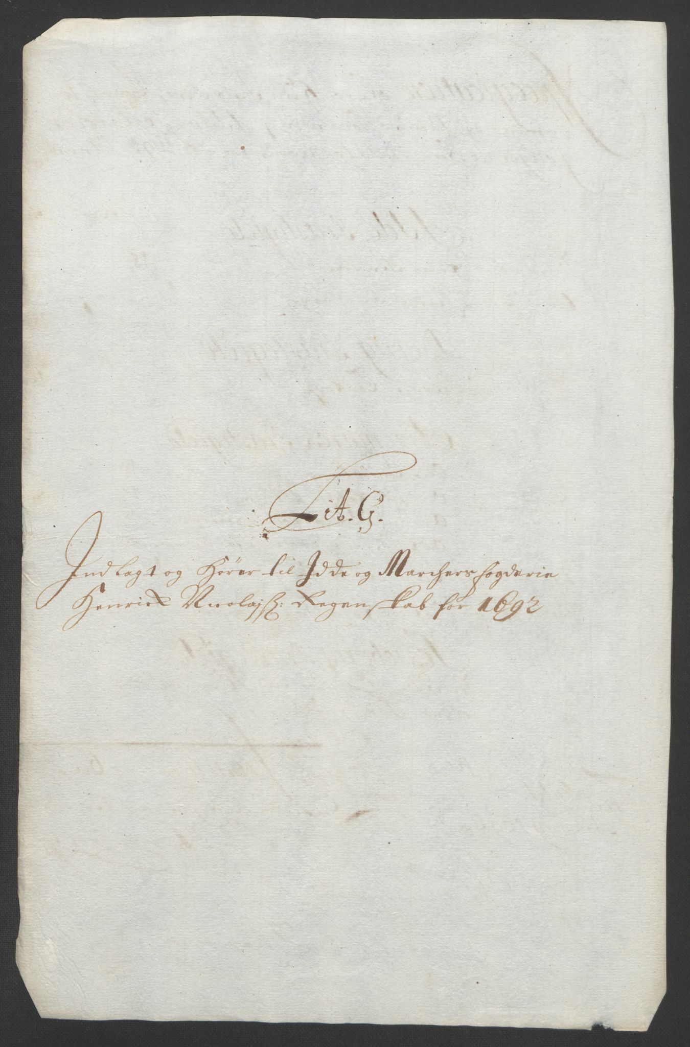 Rentekammeret inntil 1814, Reviderte regnskaper, Fogderegnskap, RA/EA-4092/R01/L0011: Fogderegnskap Idd og Marker, 1692-1693, p. 88
