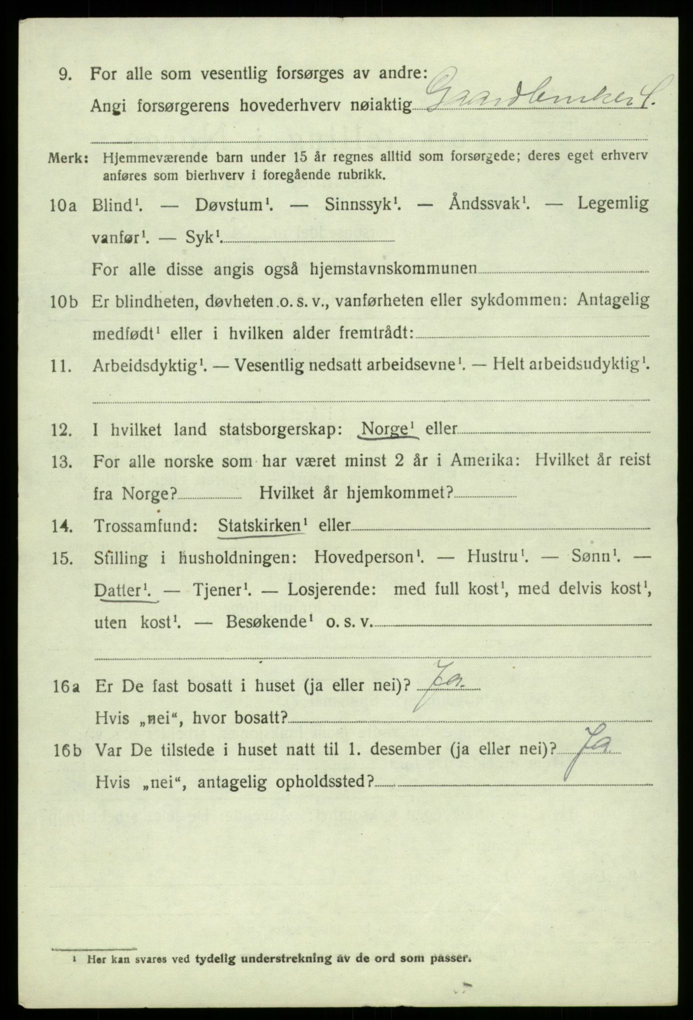 SAB, 1920 census for Jondal, 1920, p. 3747