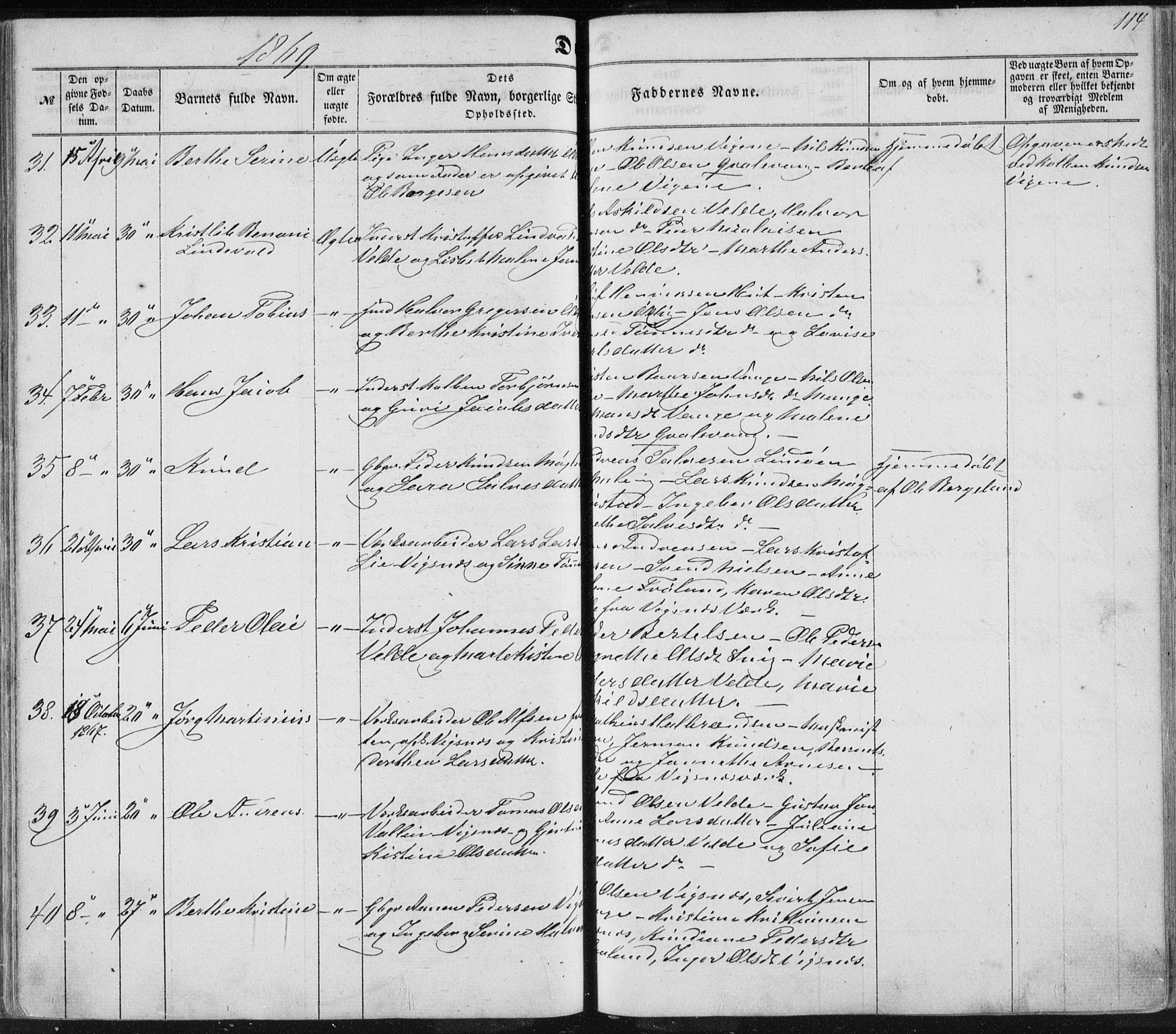Avaldsnes sokneprestkontor, SAST/A -101851/H/Ha/Haa/L0010: Parish register (official) no. A 10, 1857-1876, p. 114