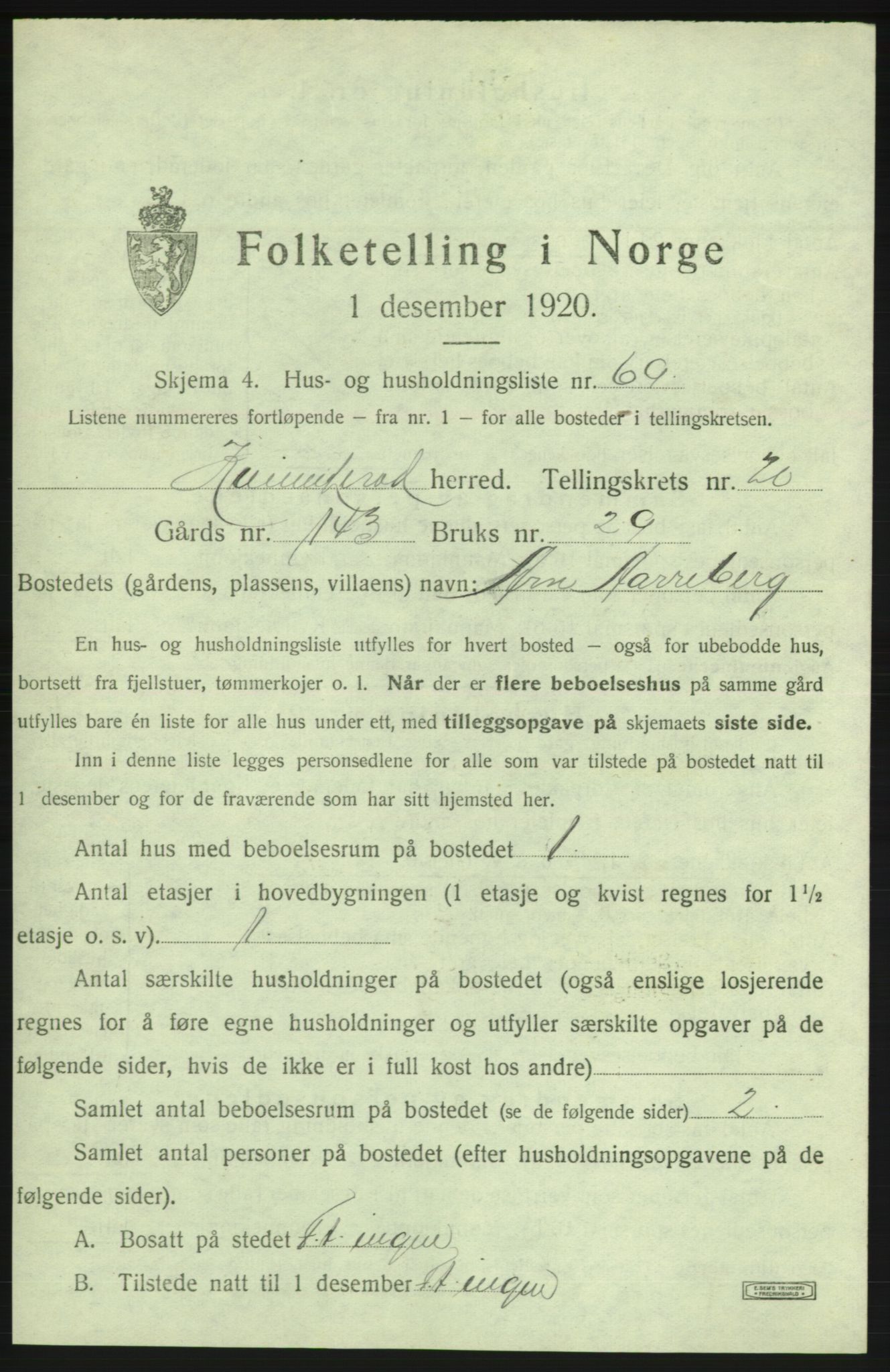 SAB, 1920 census for Kvinnherad, 1920, p. 3281