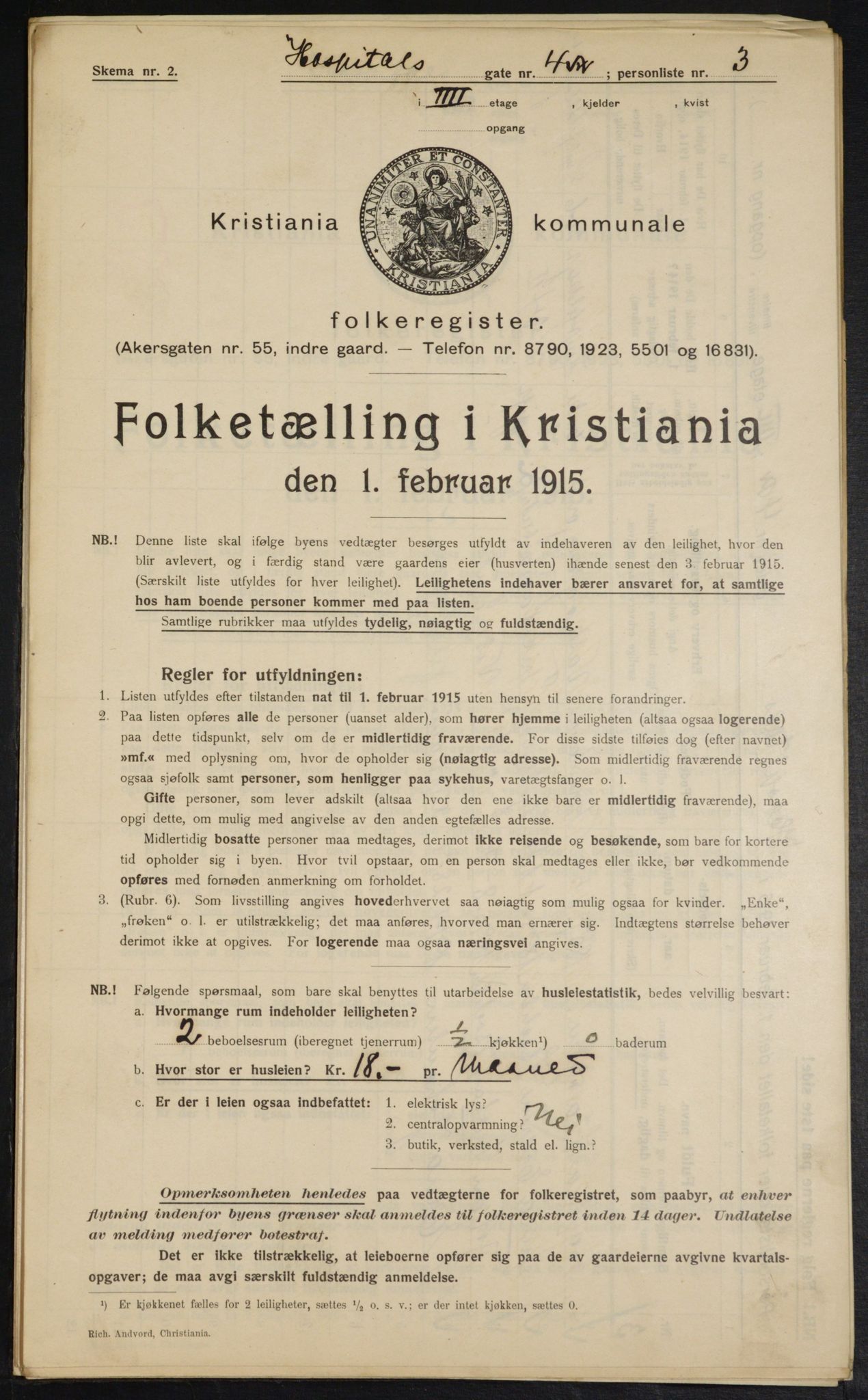 OBA, Municipal Census 1915 for Kristiania, 1915, p. 41014