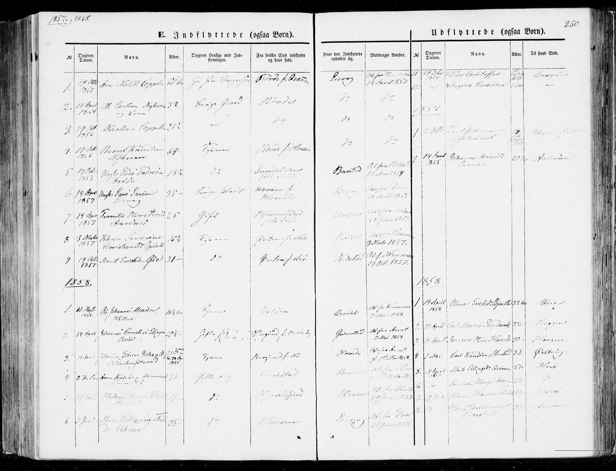 Ministerialprotokoller, klokkerbøker og fødselsregistre - Møre og Romsdal, SAT/A-1454/510/L0121: Parish register (official) no. 510A01, 1848-1877, p. 250
