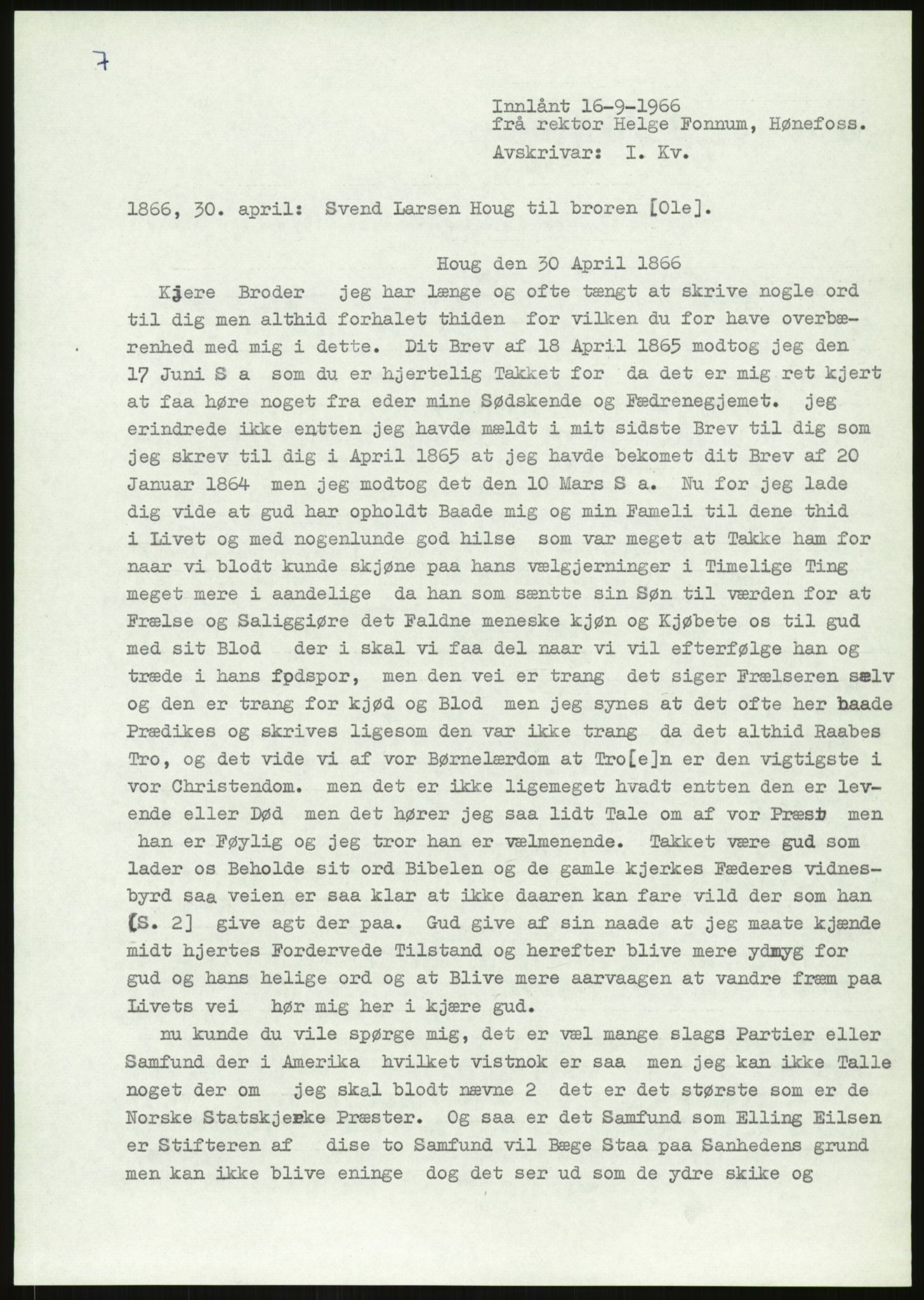 Samlinger til kildeutgivelse, Amerikabrevene, AV/RA-EA-4057/F/L0019: Innlån fra Buskerud: Fonnem - Kristoffersen, 1838-1914, p. 75