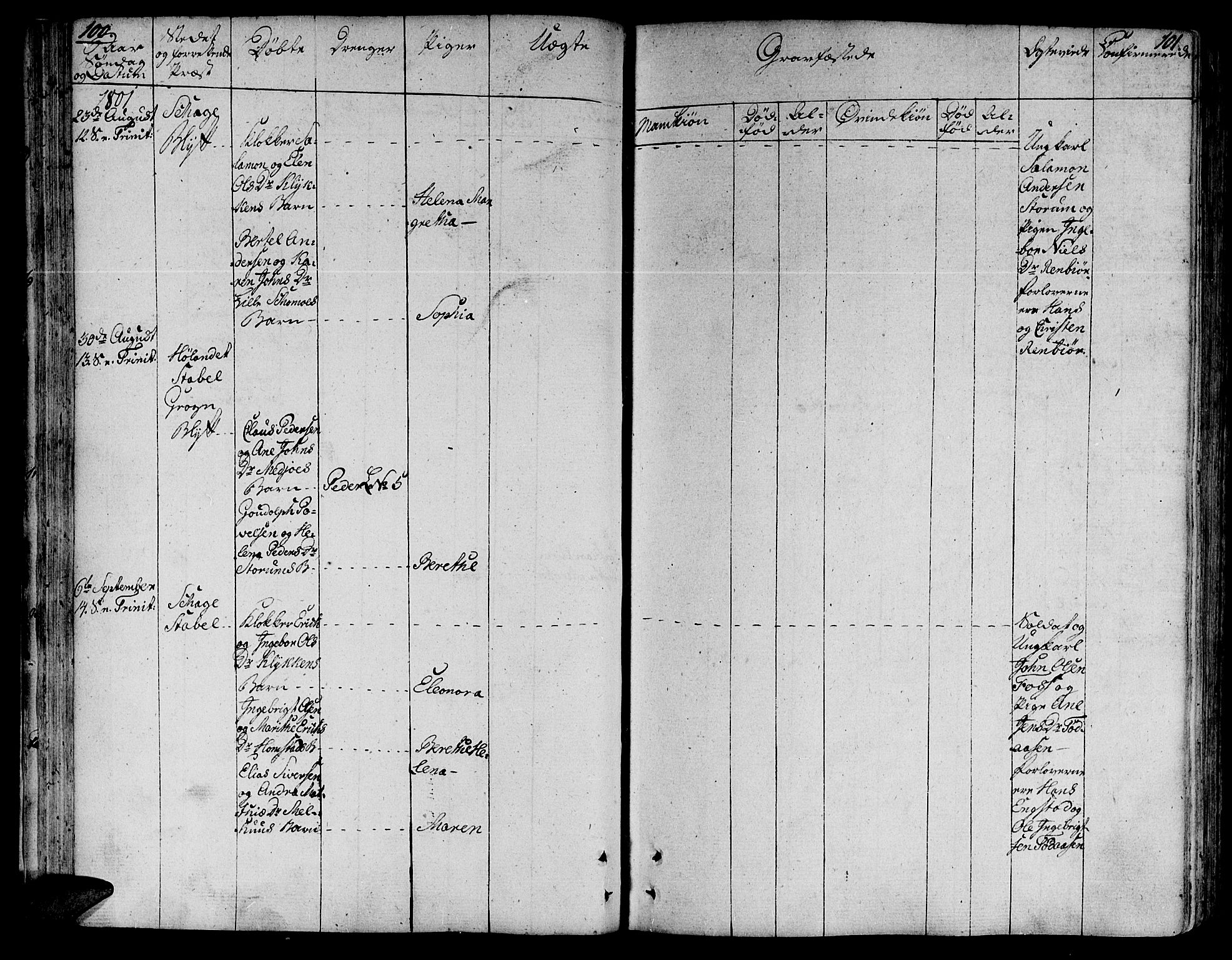 Ministerialprotokoller, klokkerbøker og fødselsregistre - Nord-Trøndelag, SAT/A-1458/764/L0545: Parish register (official) no. 764A05, 1799-1816, p. 100-101