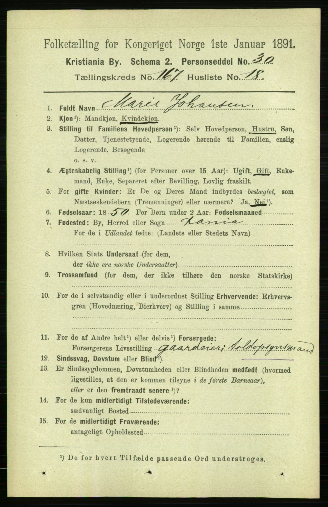 RA, 1891 census for 0301 Kristiania, 1891, p. 97725