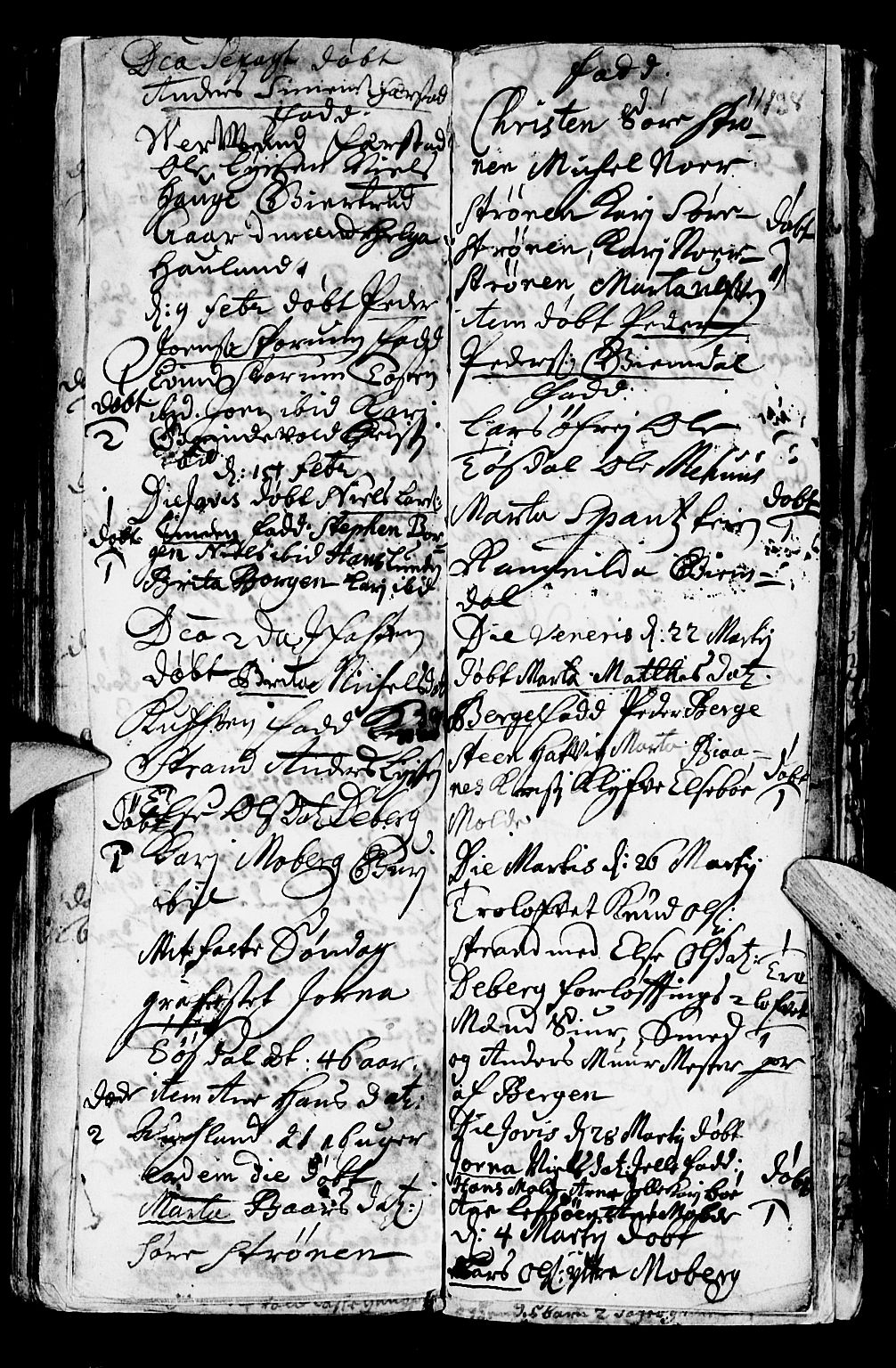 Os sokneprestembete, SAB/A-99929: Parish register (official) no. A 1, 1669-1722, p. 128