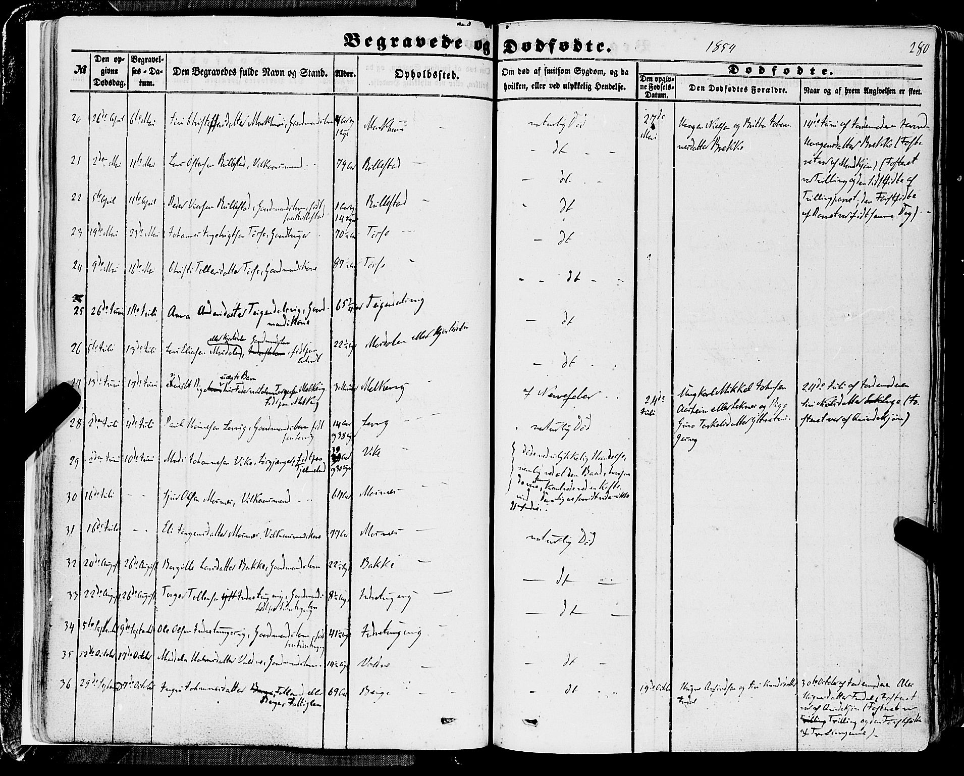 Skånevik sokneprestembete, SAB/A-77801/H/Haa: Parish register (official) no. A 5II, 1848-1869, p. 280