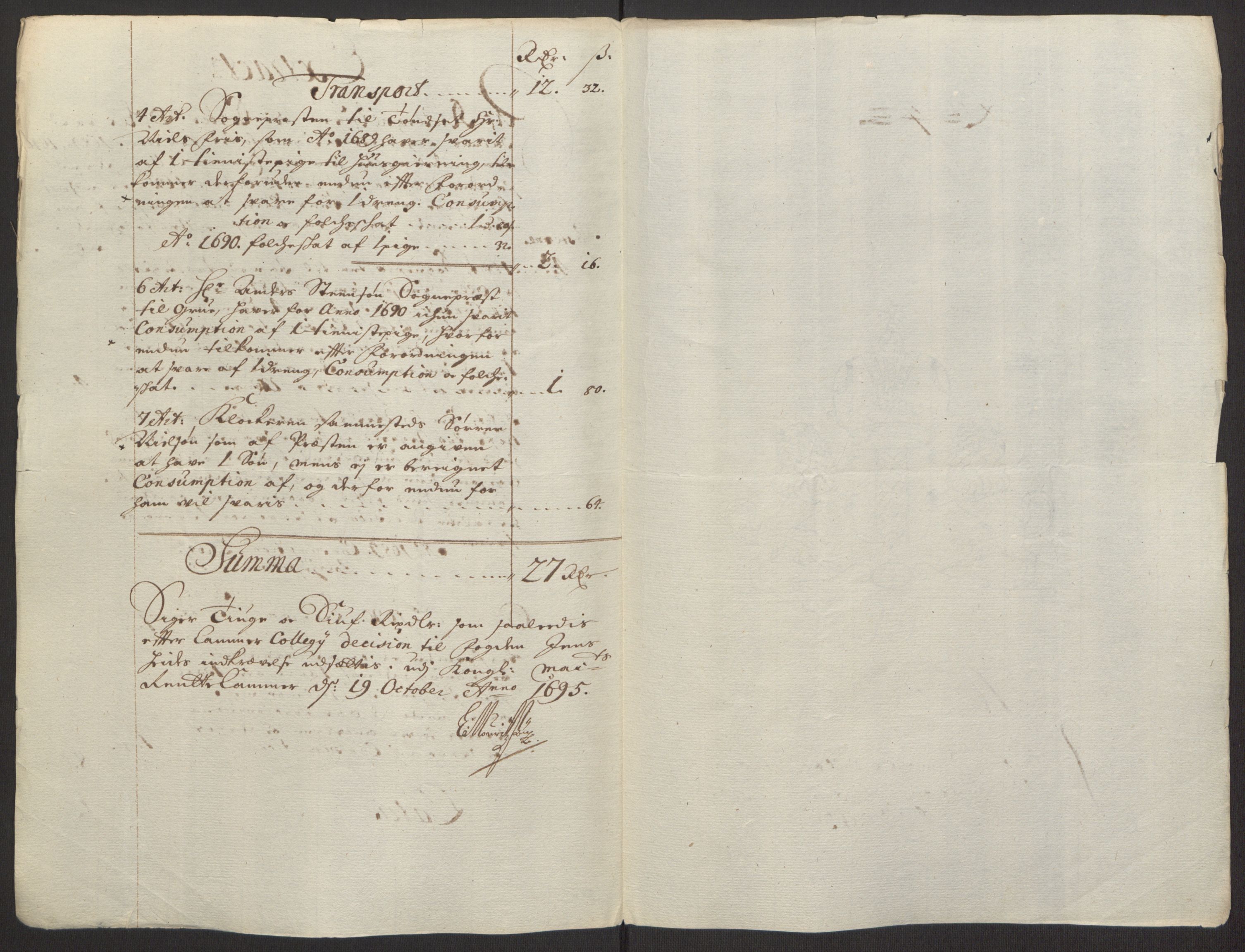 Rentekammeret inntil 1814, Reviderte regnskaper, Fogderegnskap, AV/RA-EA-4092/R13/L0833: Fogderegnskap Solør, Odal og Østerdal, 1695, p. 38