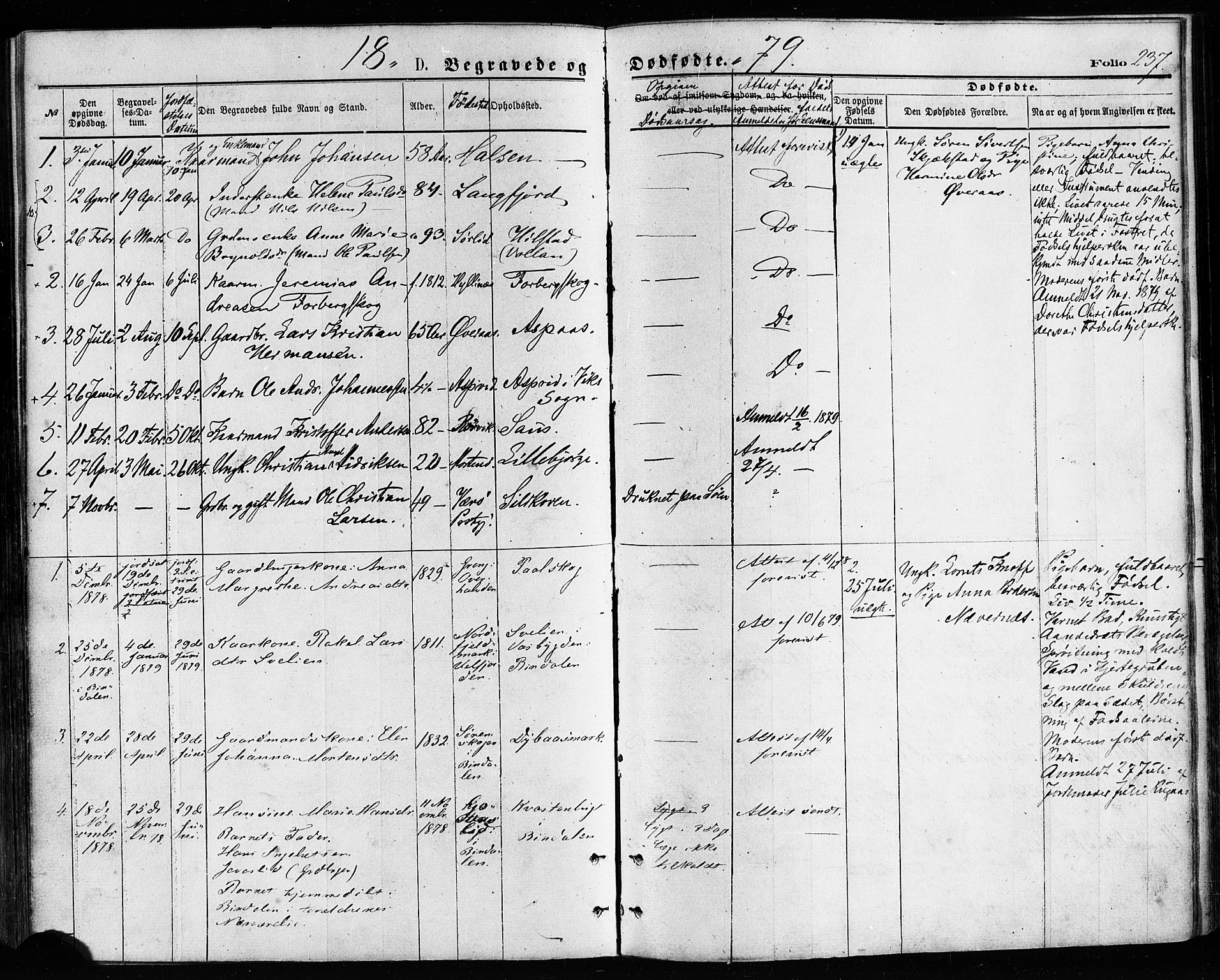 Ministerialprotokoller, klokkerbøker og fødselsregistre - Nordland, AV/SAT-A-1459/814/L0225: Parish register (official) no. 814A06, 1875-1885, p. 237