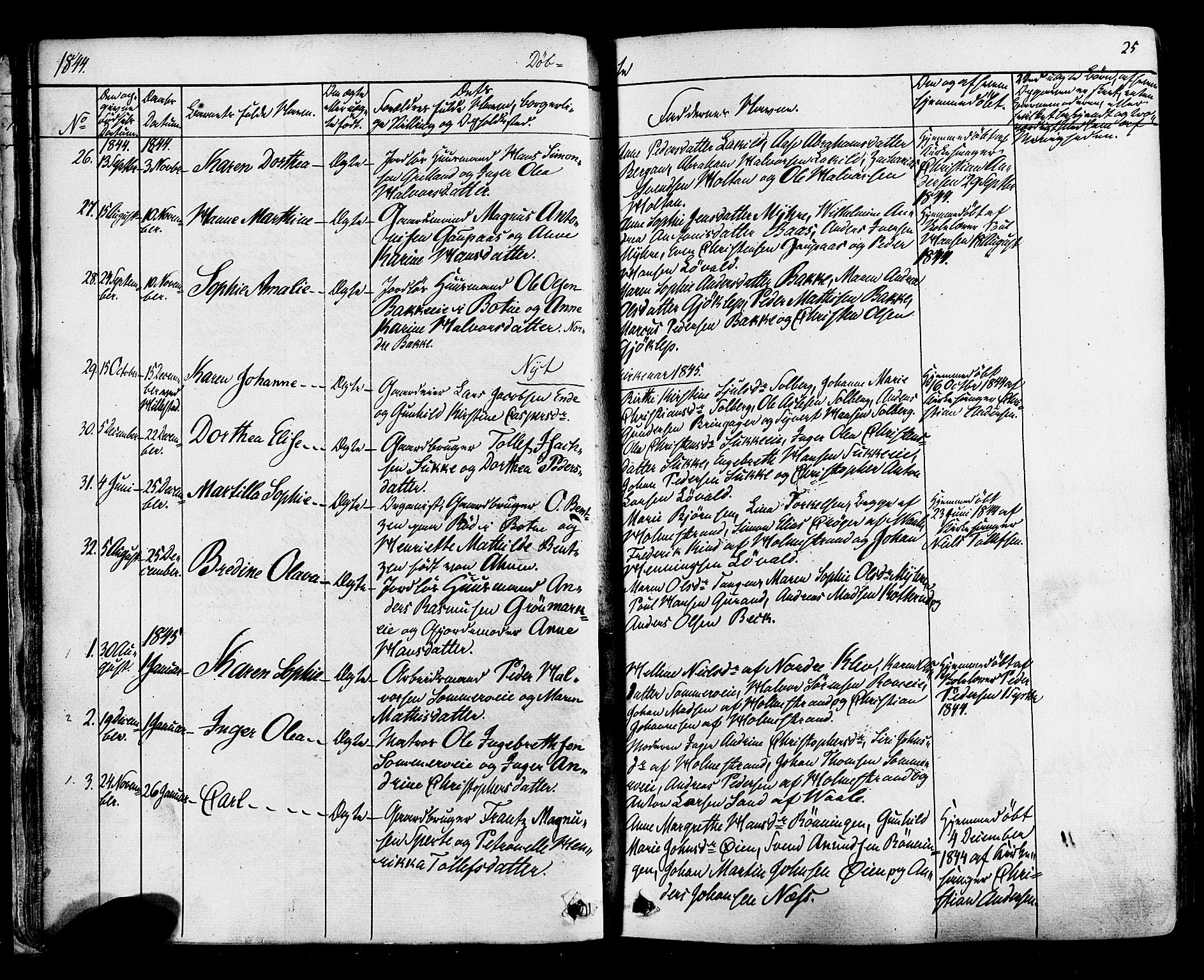 Botne kirkebøker, AV/SAKO-A-340/F/Fa/L0006: Parish register (official) no. I 6, 1836-1877, p. 25