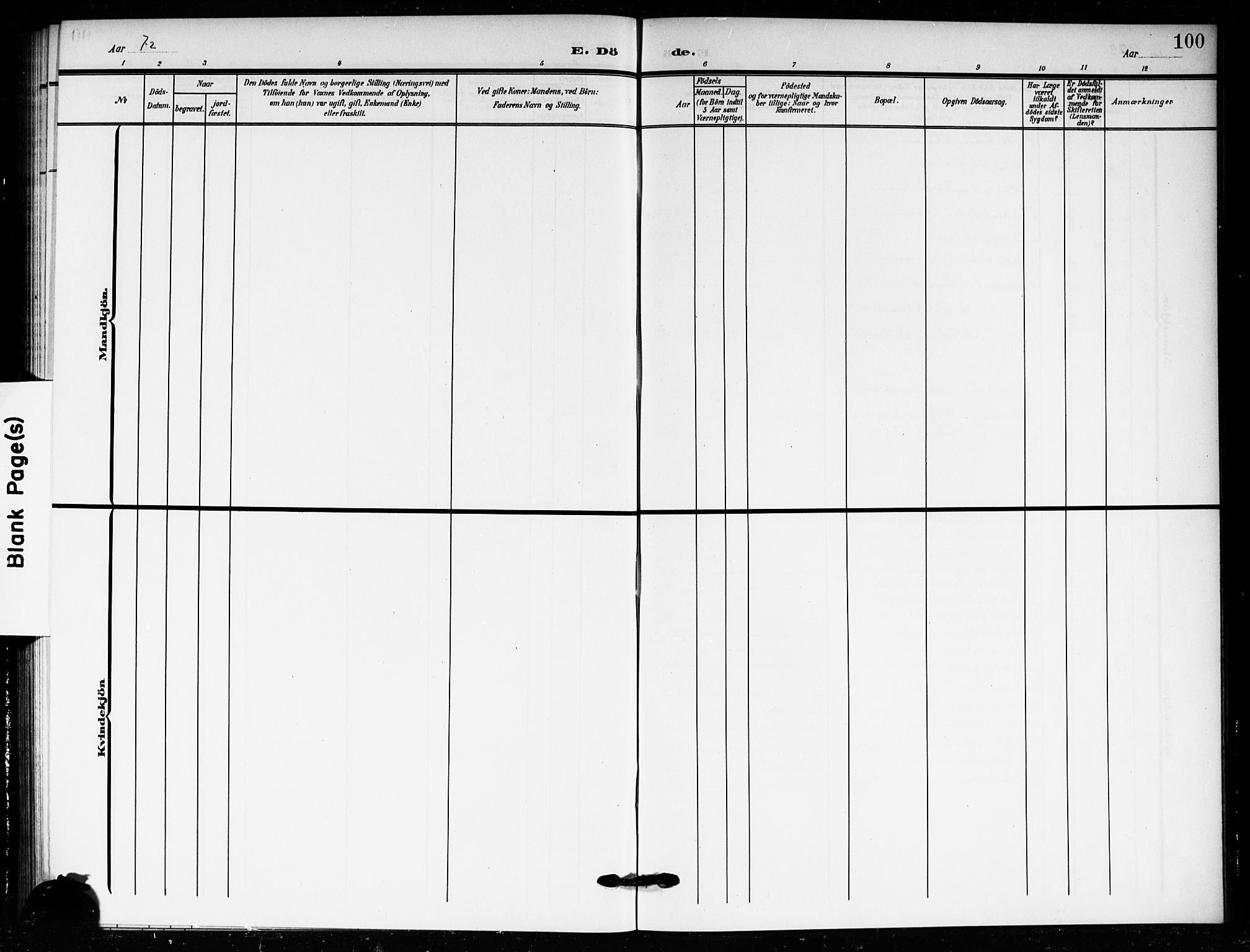 Drøbak prestekontor Kirkebøker, SAO/A-10142a/F/Fc/L0001: Parish register (official) no. III 1, 1871-1900, p. 100