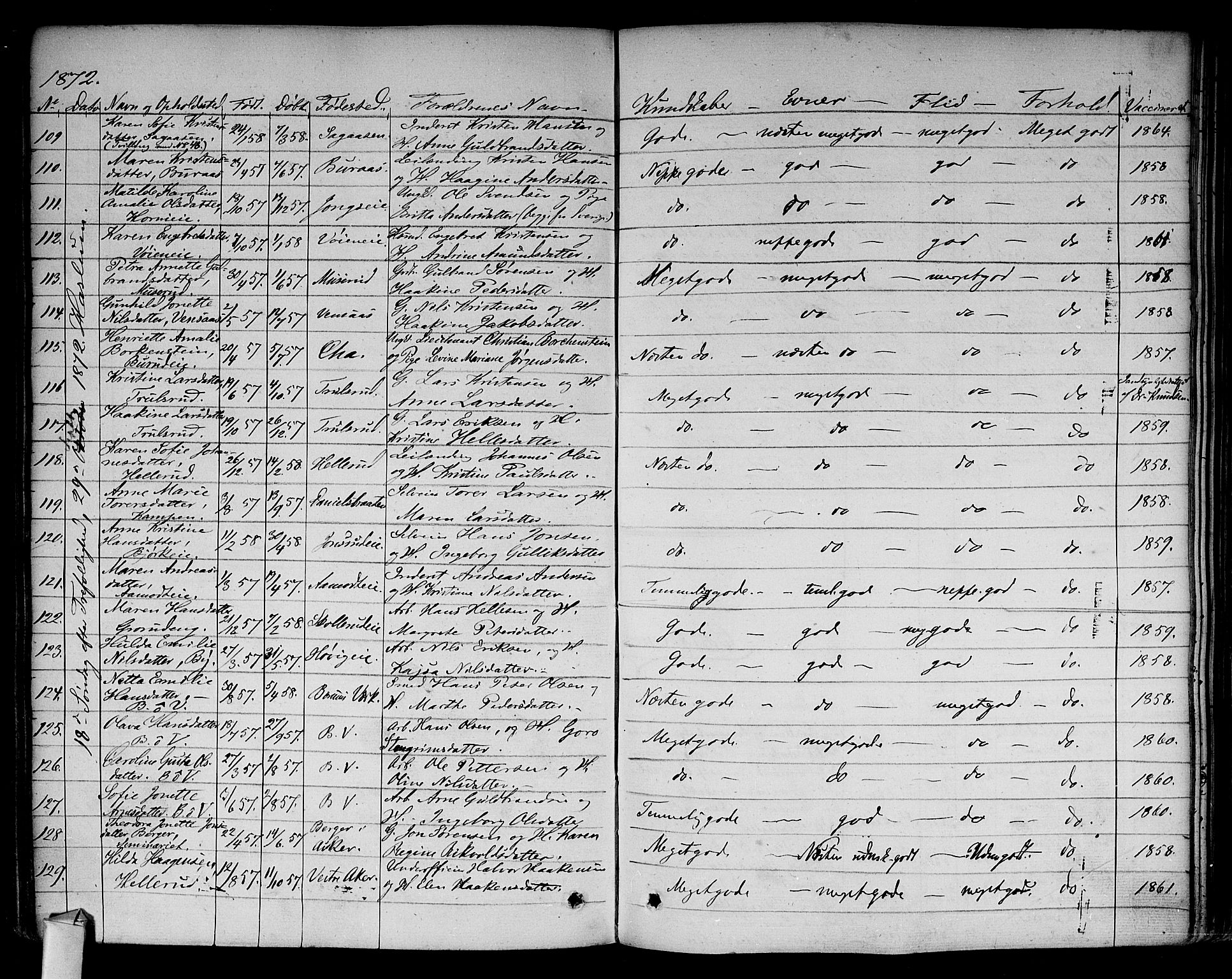 Asker prestekontor Kirkebøker, SAO/A-10256a/F/Fa/L0009: Parish register (official) no. I 9, 1825-1878, p. 294