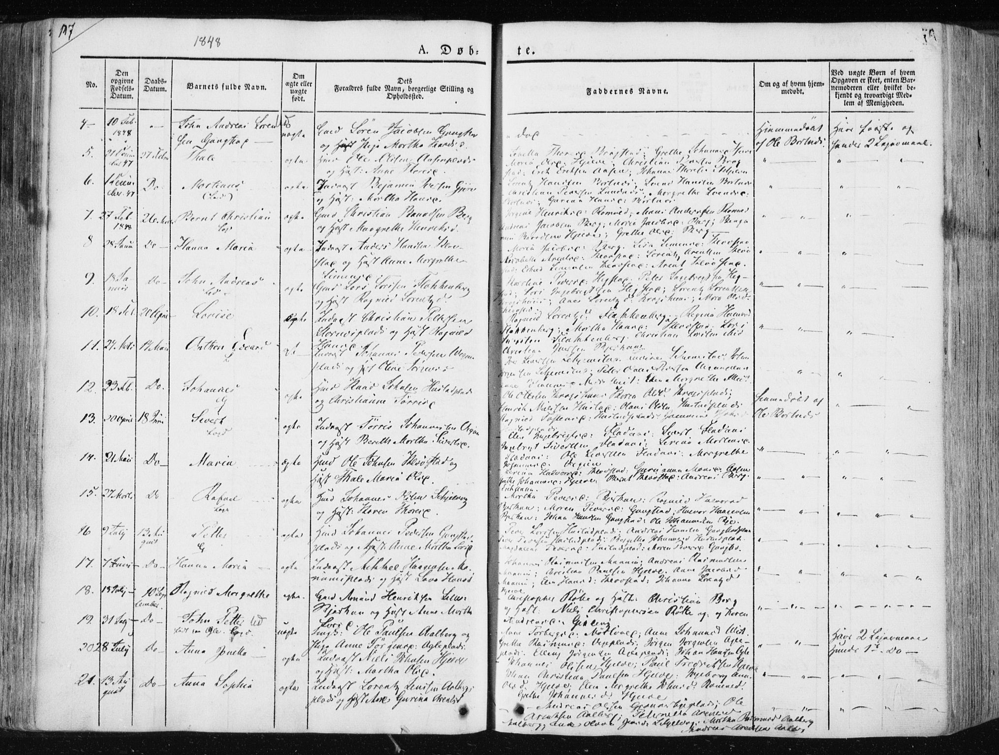 Ministerialprotokoller, klokkerbøker og fødselsregistre - Nord-Trøndelag, SAT/A-1458/730/L0280: Parish register (official) no. 730A07 /3, 1840-1854, p. 147