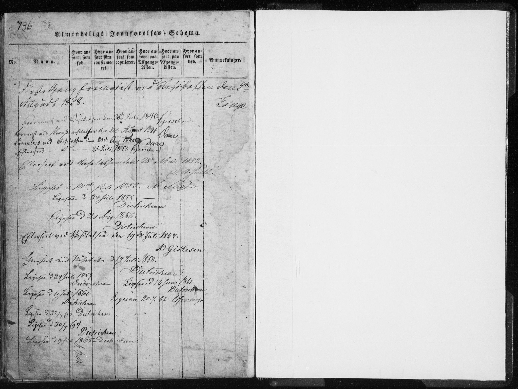 Ministerialprotokoller, klokkerbøker og fødselsregistre - Nordland, AV/SAT-A-1459/897/L1411: Parish register (copy) no. 897C01, 1820-1866, p. 736-737