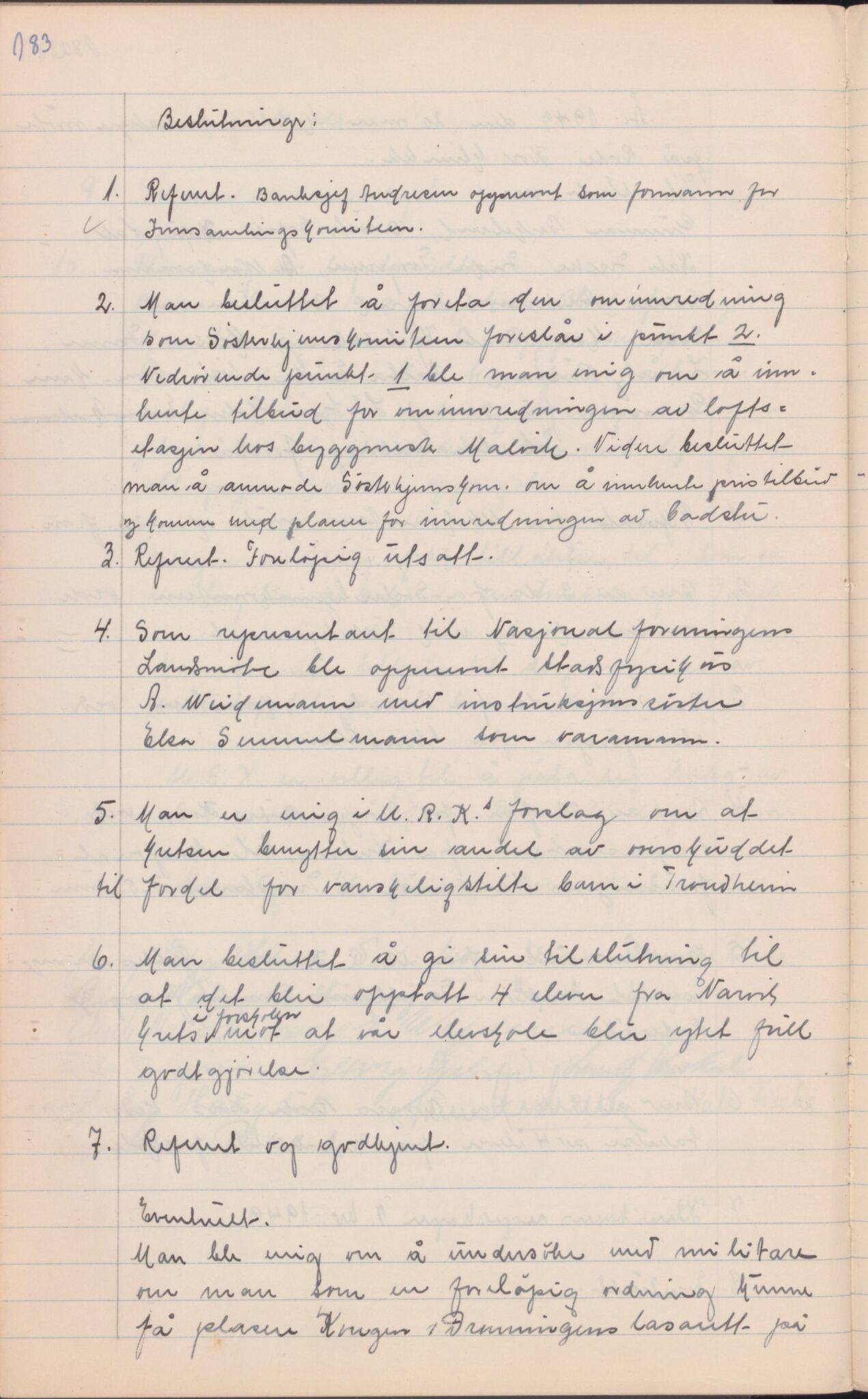 Trondheim Røde Kors, TRKO/PA-1204/A/Aa/L0003: Møtebok, 1942-1952, p. 186