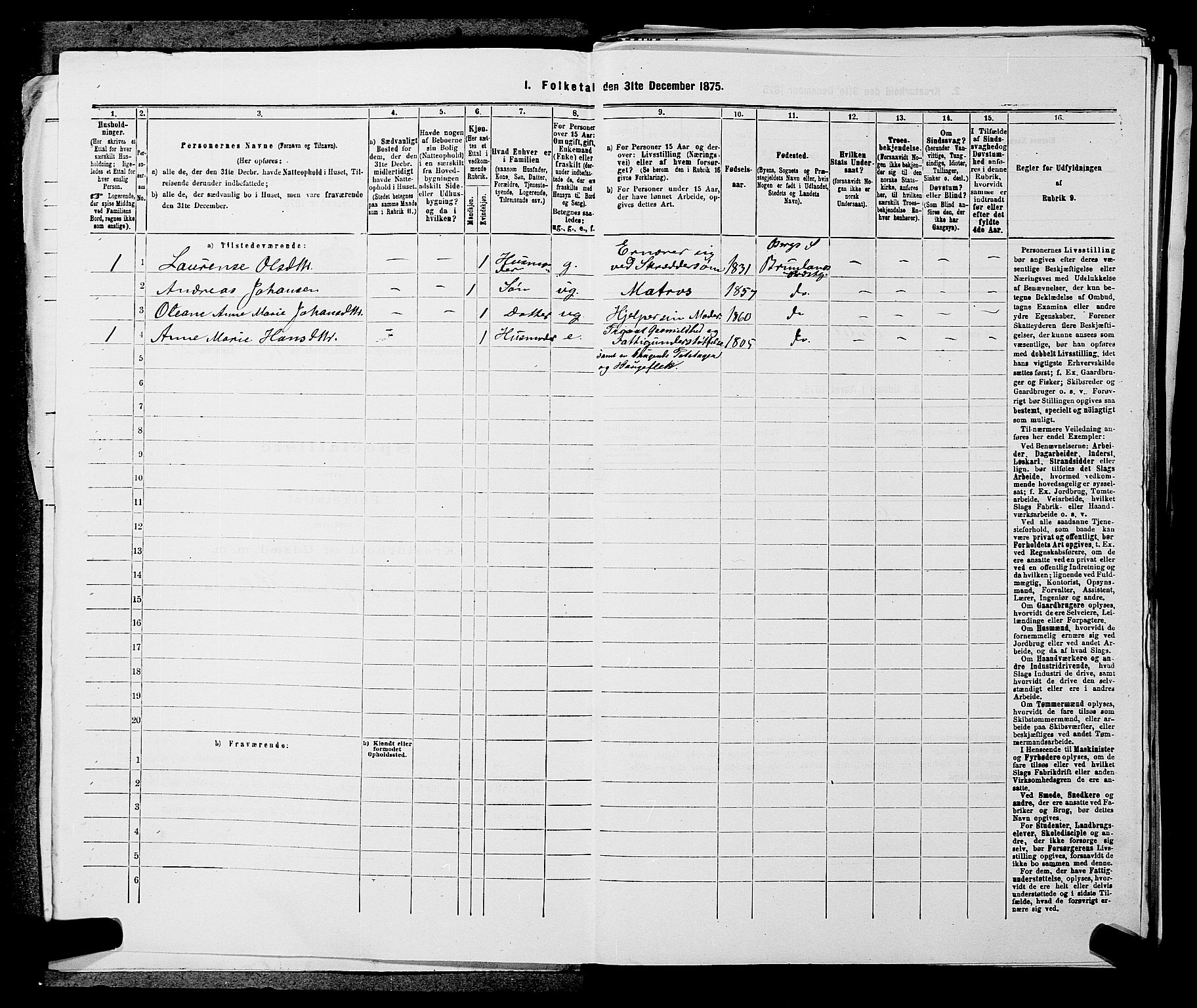 SAKO, 1875 census for 0726P Brunlanes, 1875, p. 1391