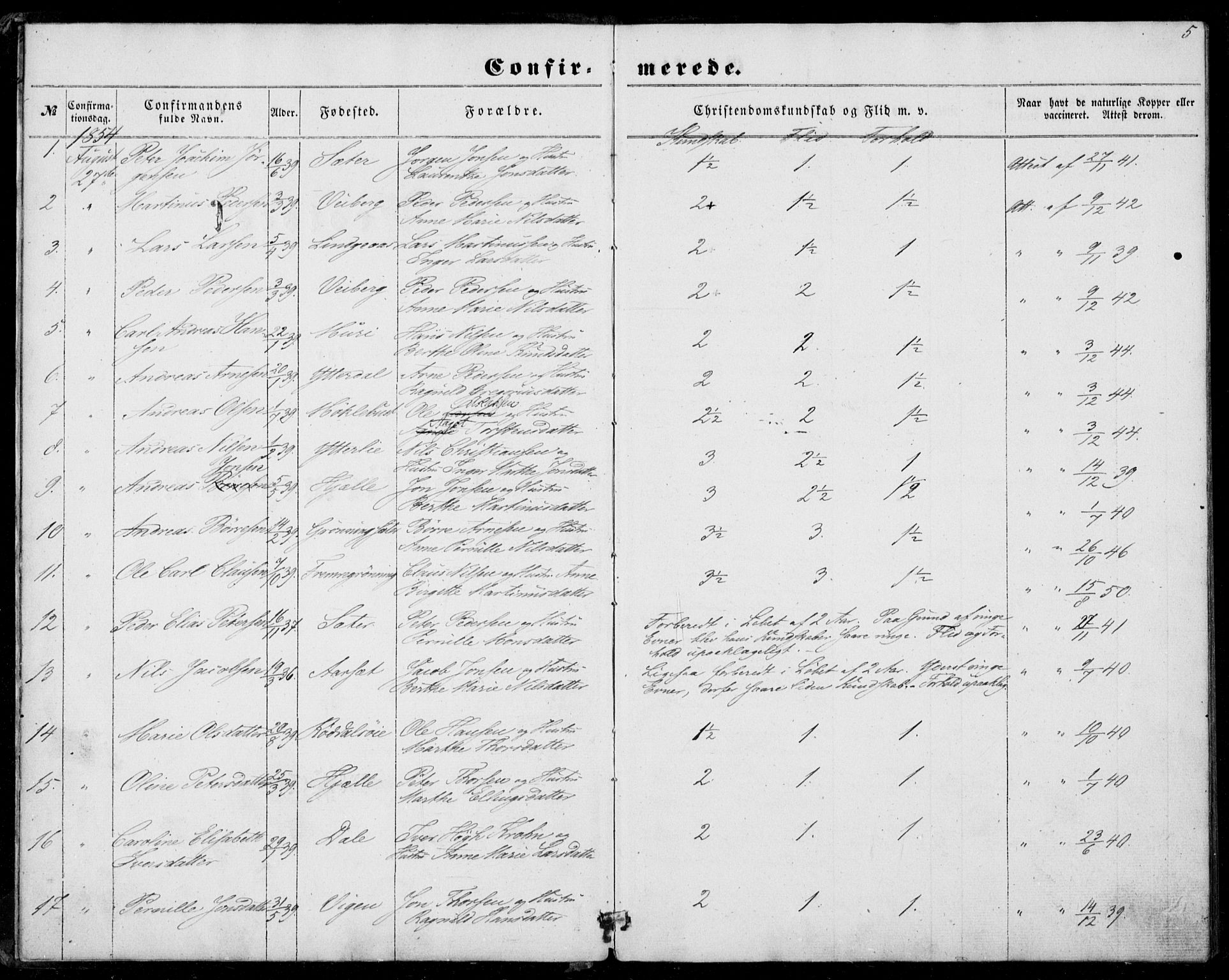 Ministerialprotokoller, klokkerbøker og fødselsregistre - Møre og Romsdal, SAT/A-1454/519/L0251: Parish register (official) no. 519A10, 1854-1868, p. 5